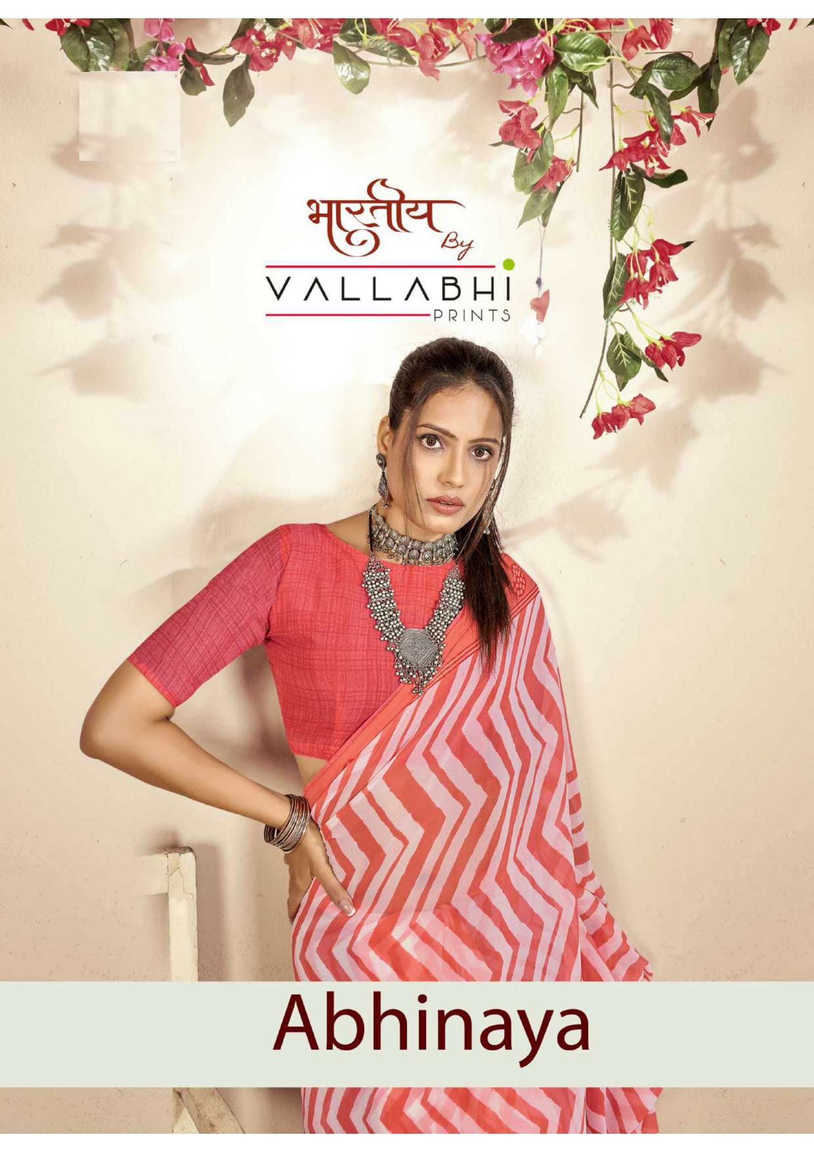 abinaya by vallabhi prints regular wear printed saree wholesaler