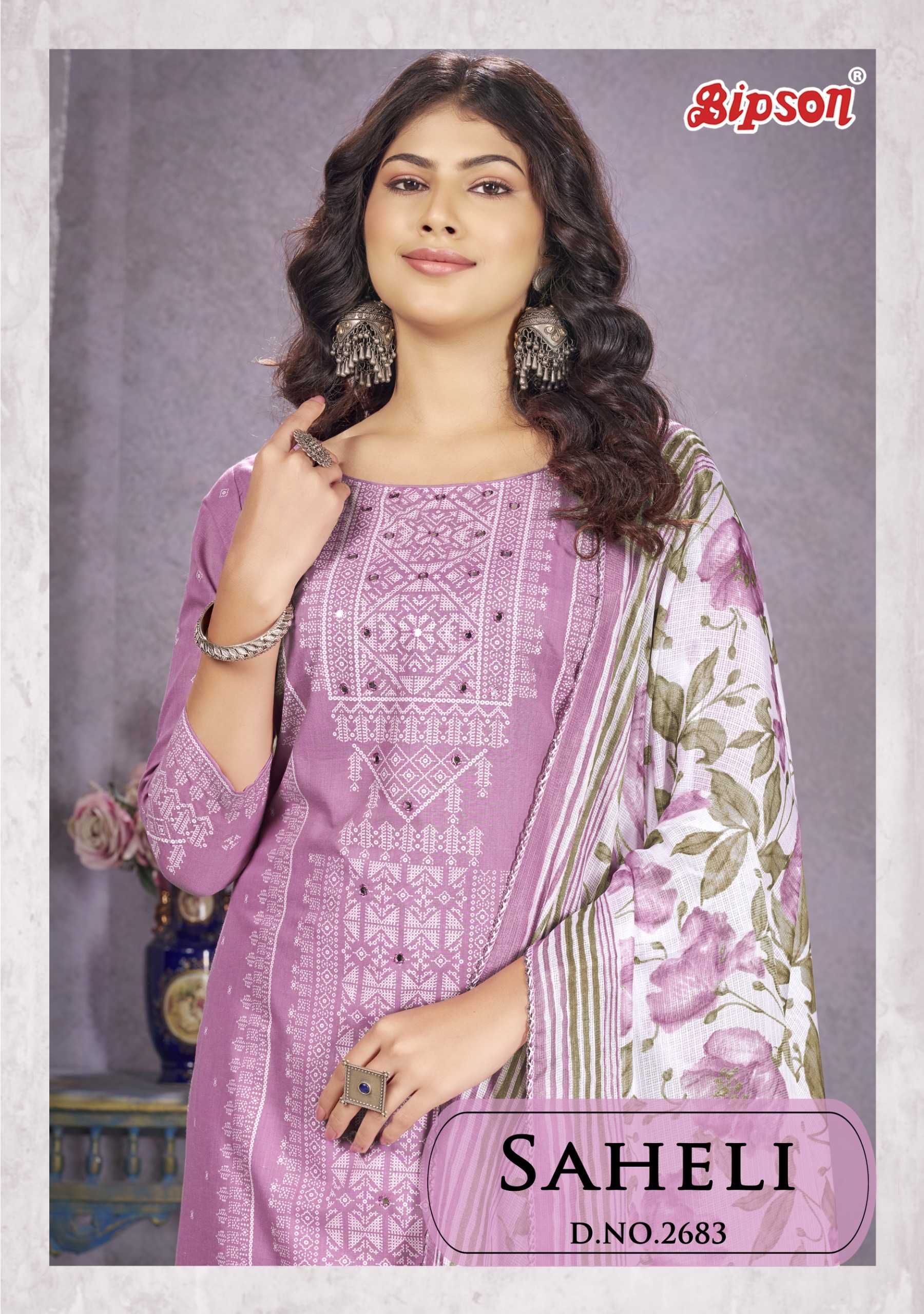 bipson prints saheli 2683 fancy comfy wear printed kurti pant dupatta 