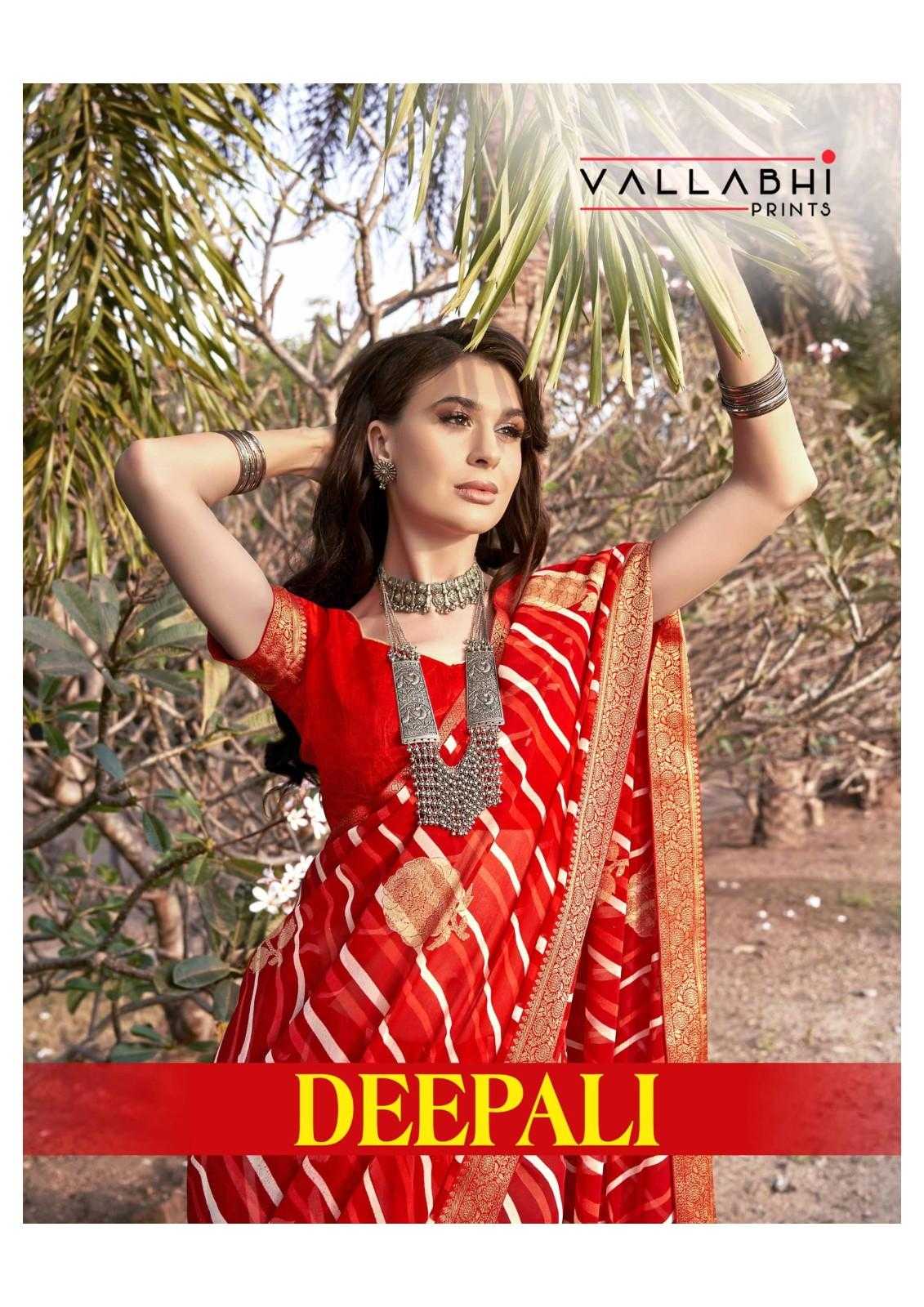 deepali by vallabhi prints georgette pretty look saree with blouse