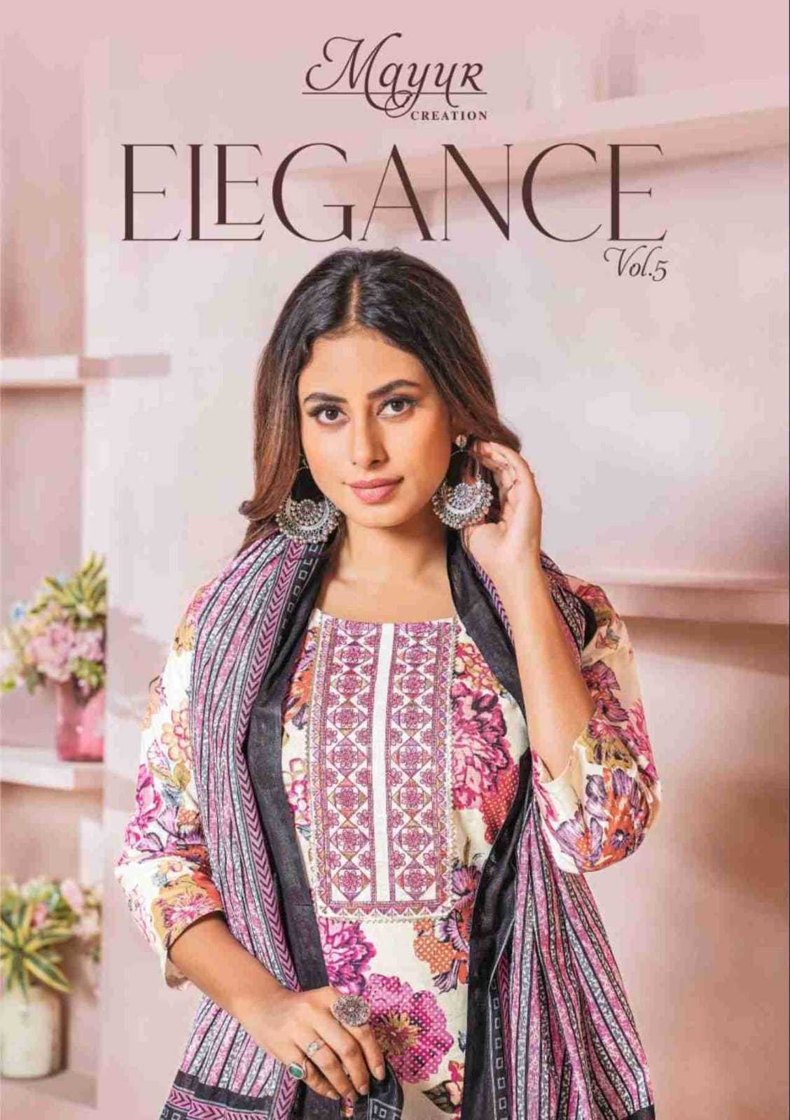 elegance vol 5 by mayur creation stylish look cotton print plus size readymade dress