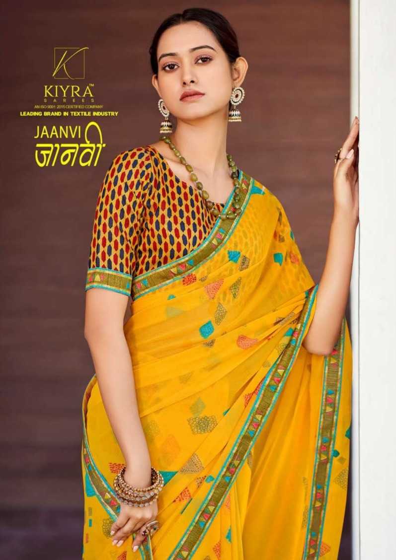 kiyra sarees janvi georgette classic look printed saree collection