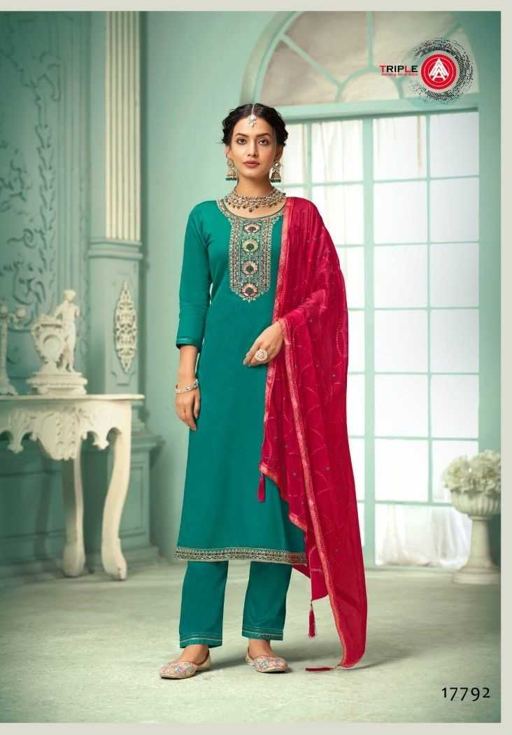 laila by triple a cotton comfortable designer salwar suit material  