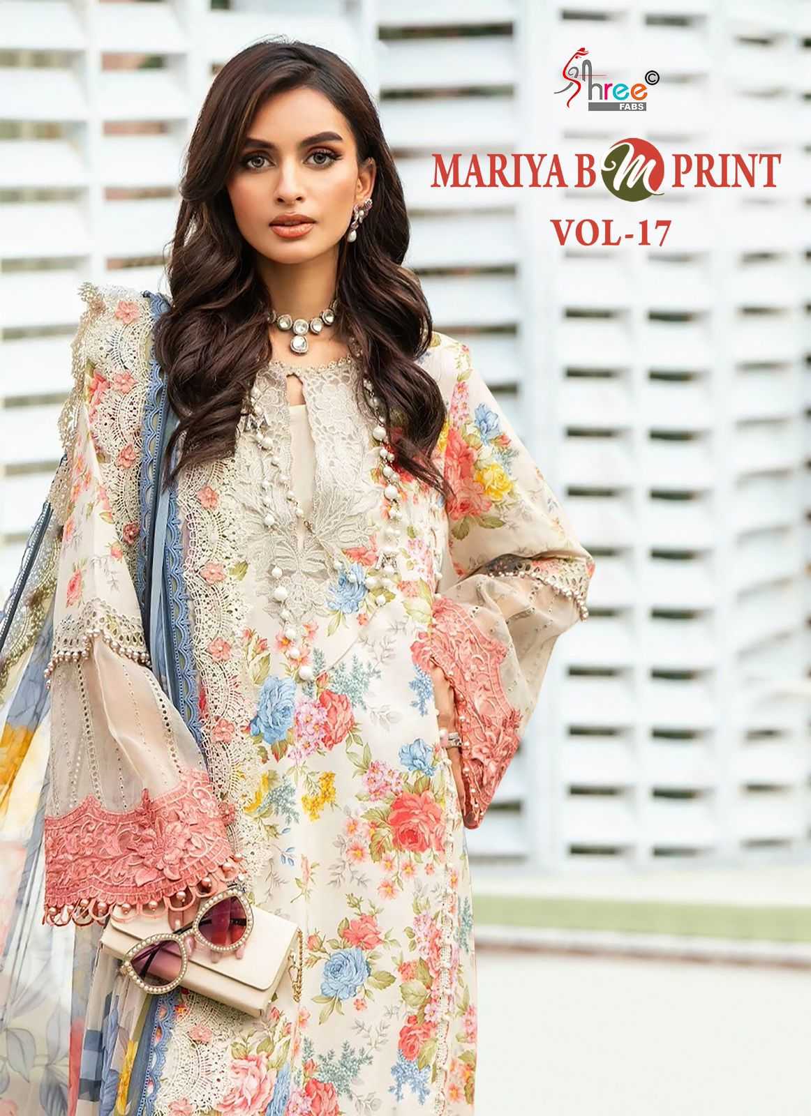 mariya b mprint vol 17 by shree fabs embroidery work pakistani 3pcs suits