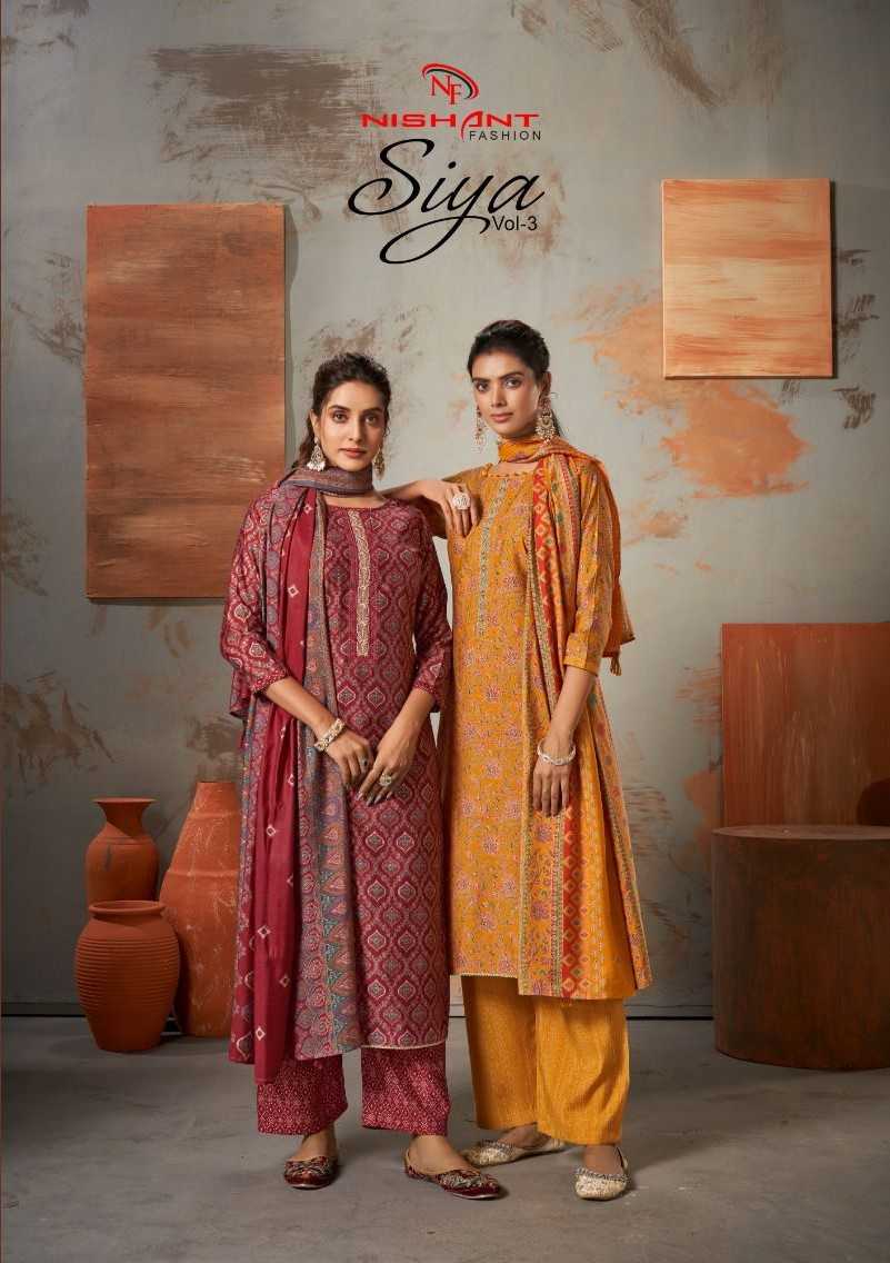 nishant fashion siya vol 3 modal silk designer dress material 