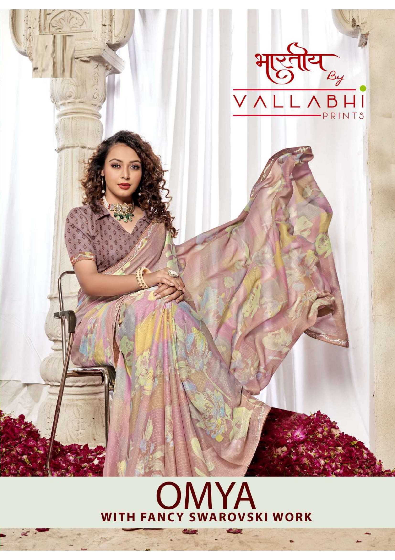 omya by vallabhi prints georgette trendy comfortable saree with blouse