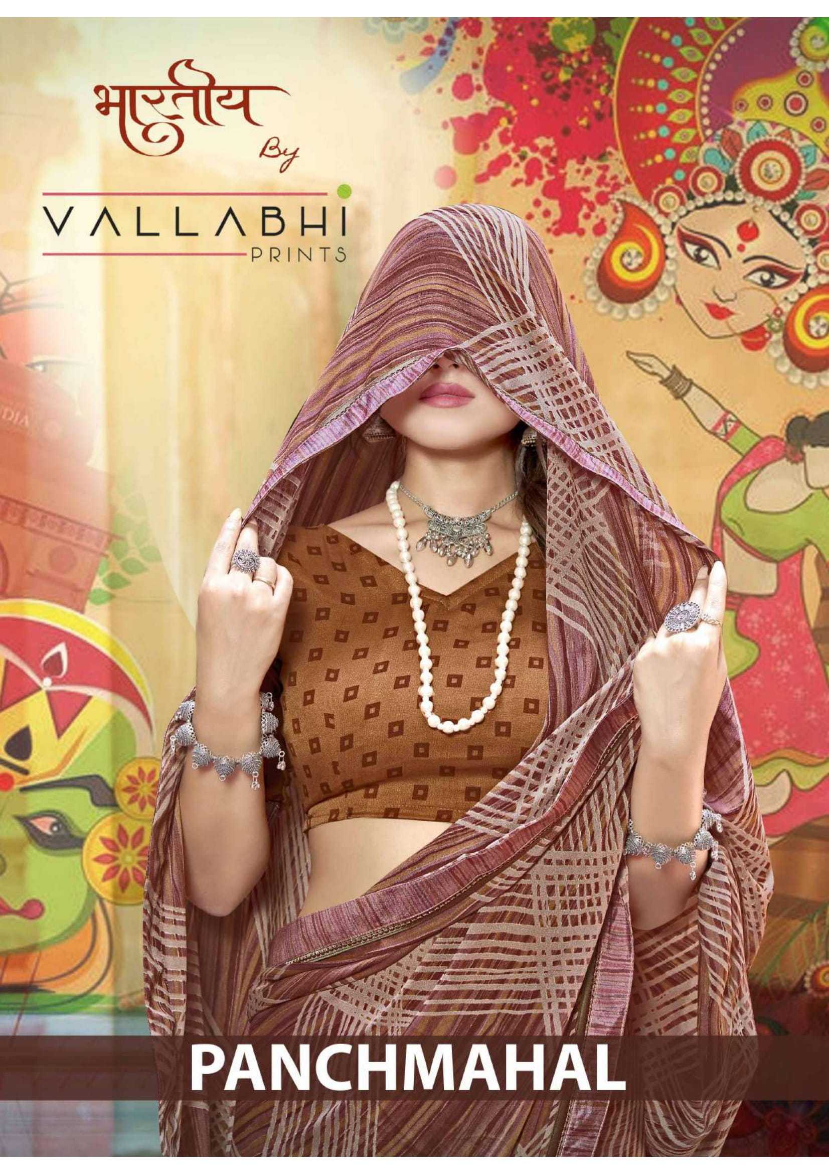  panchmahal vallabhi prints 27501-27506 georgette saree wholesaler 