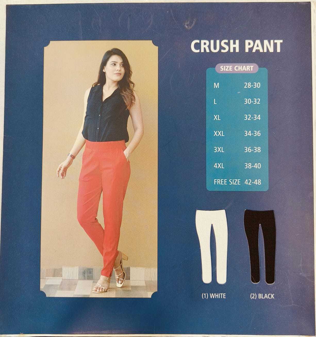 pr crush pant stretchable unique colour big size readymade pant