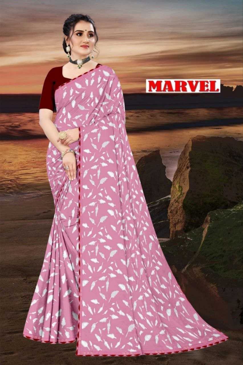 PR NEW LUNCHING MARVEL FANCY DESIGNER SAREE GEORGETTE FABRICS 