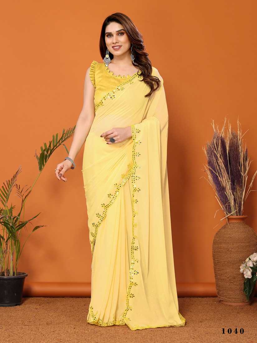 pr starwalk vol 5 georgette casual wear trendy saree collection