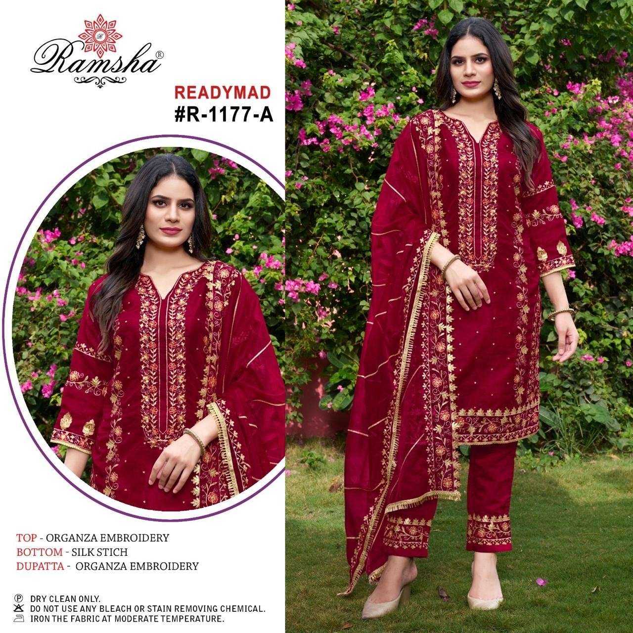 ramsha 1177 nx organza embroidery work stylish readymade pakistani dress