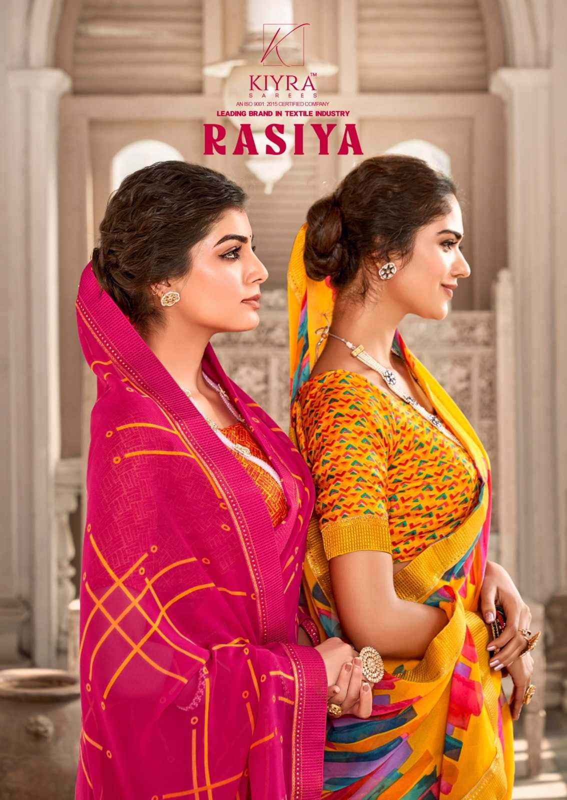 rasiya by kiyra launch georgette with lace border fancy comfy wear saree 