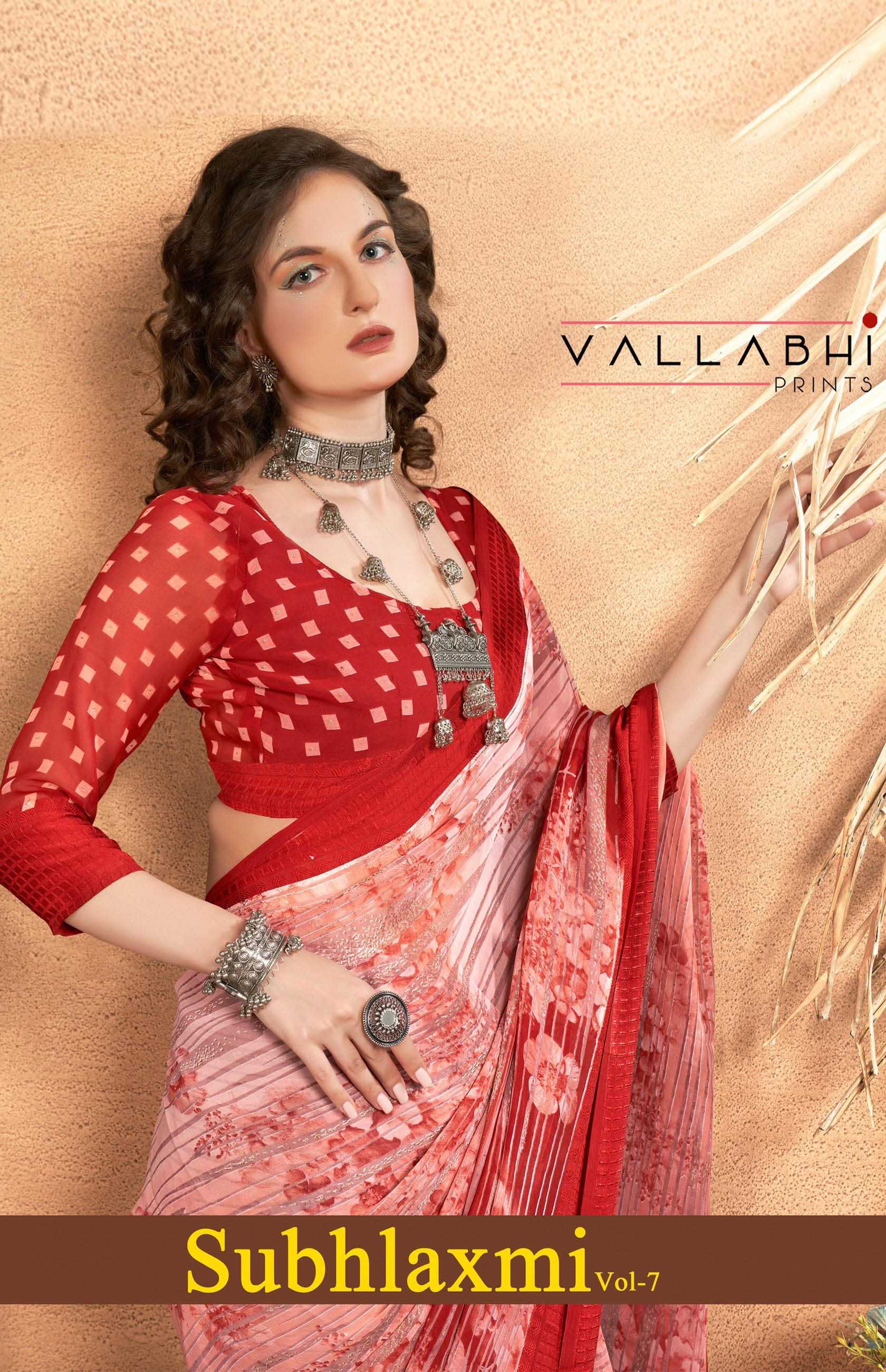 shubhlaxmi vol 7 by vallabhi prints regular wear fancy georgette saree 