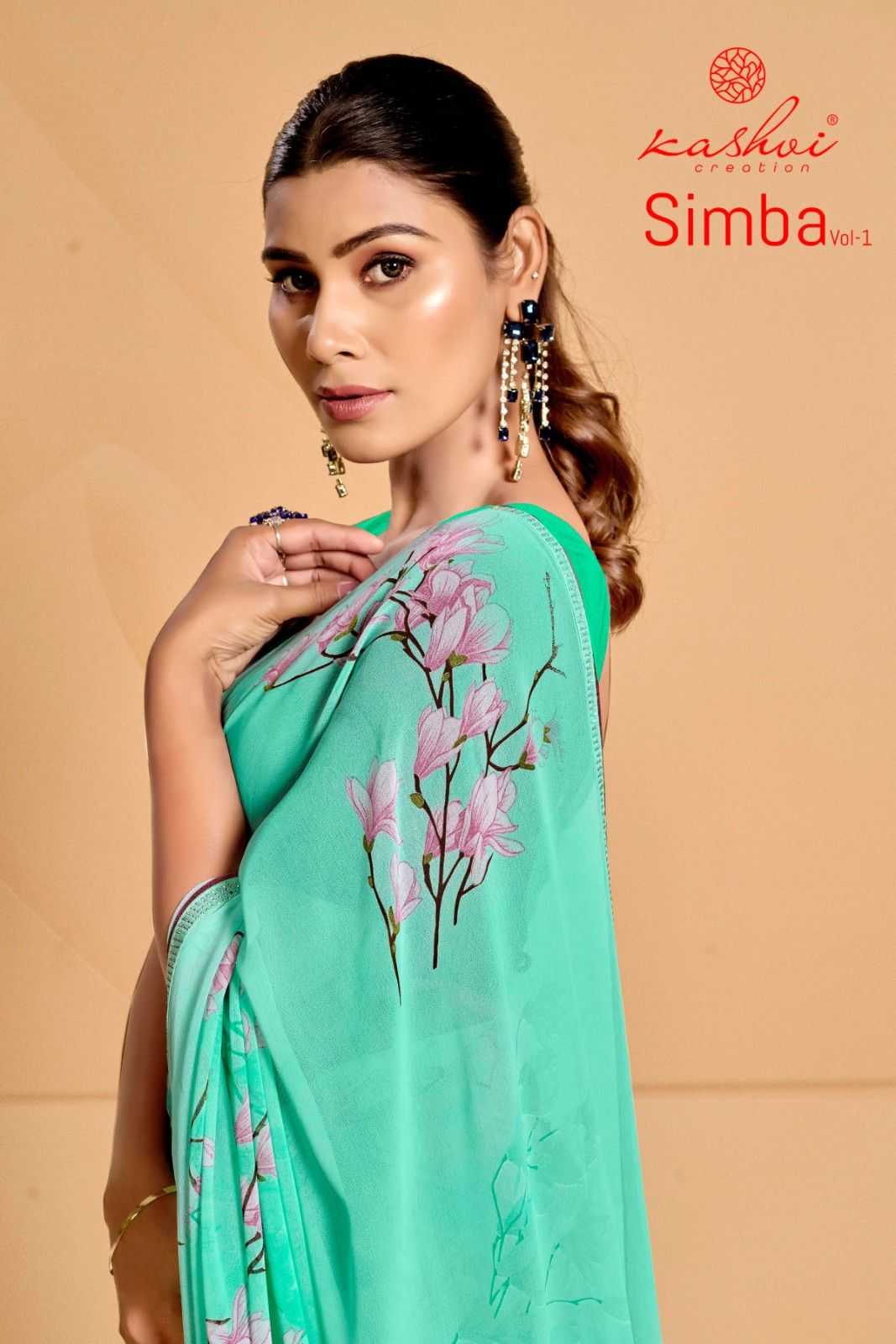 simba vol 1 by kashvi creation brasso pretty look saree supplier  