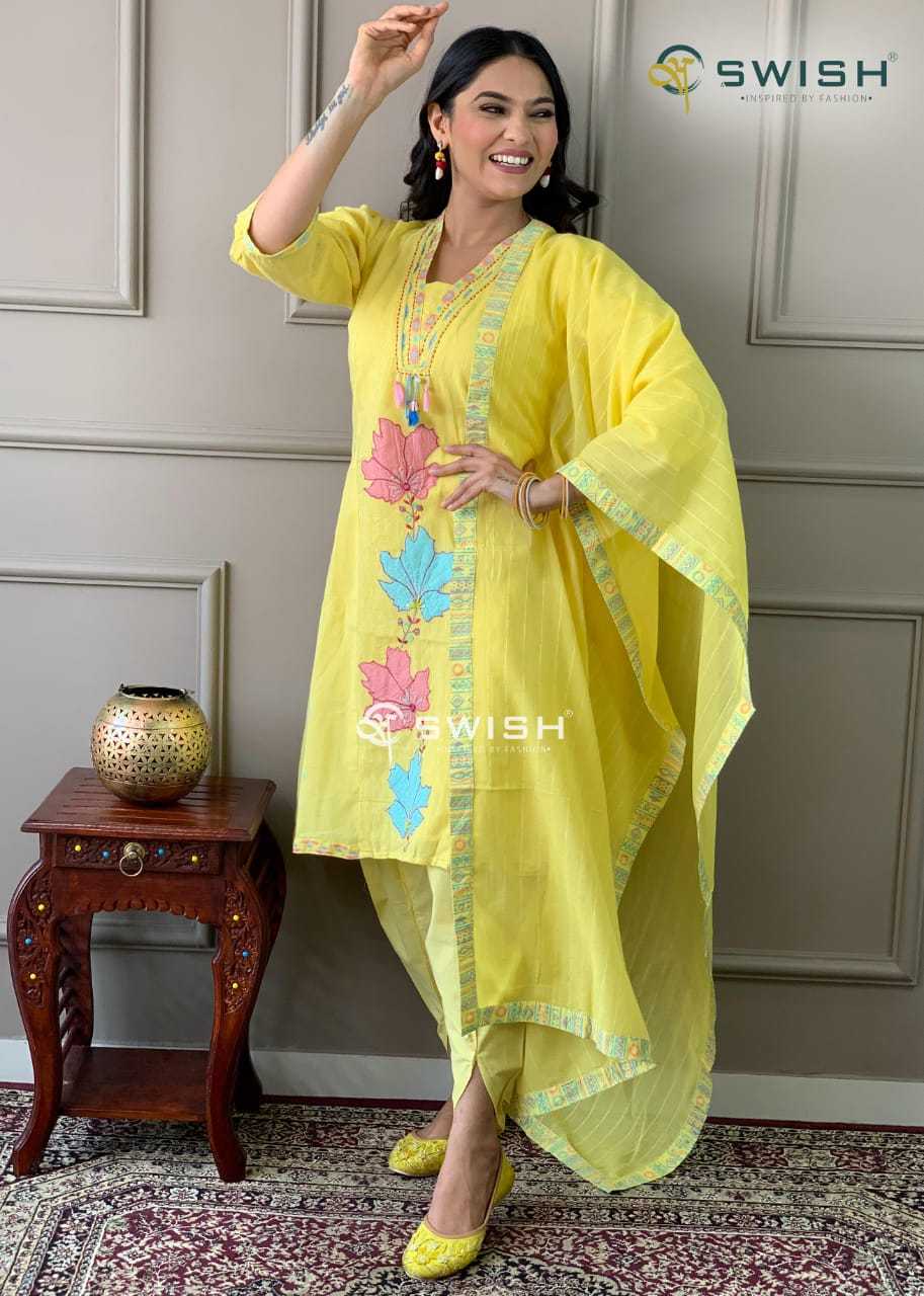 swish launch pure cotton exclusive design readymade combo set salwar kameez 