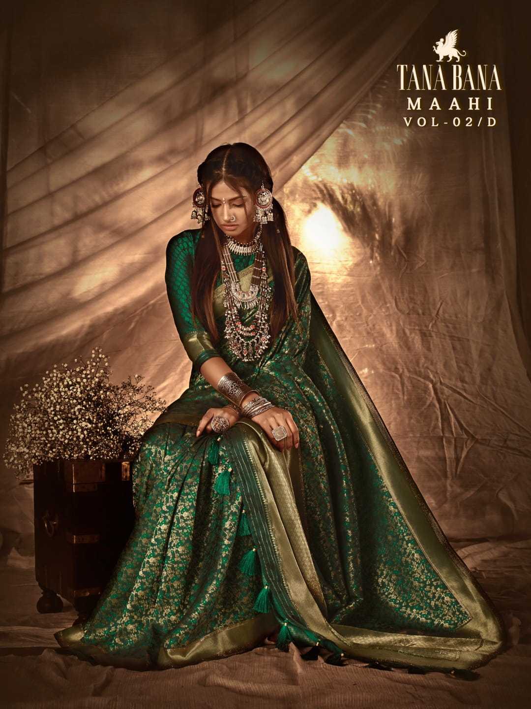 tana bana presents maahi vol 2 saroski work designer saree with blouse