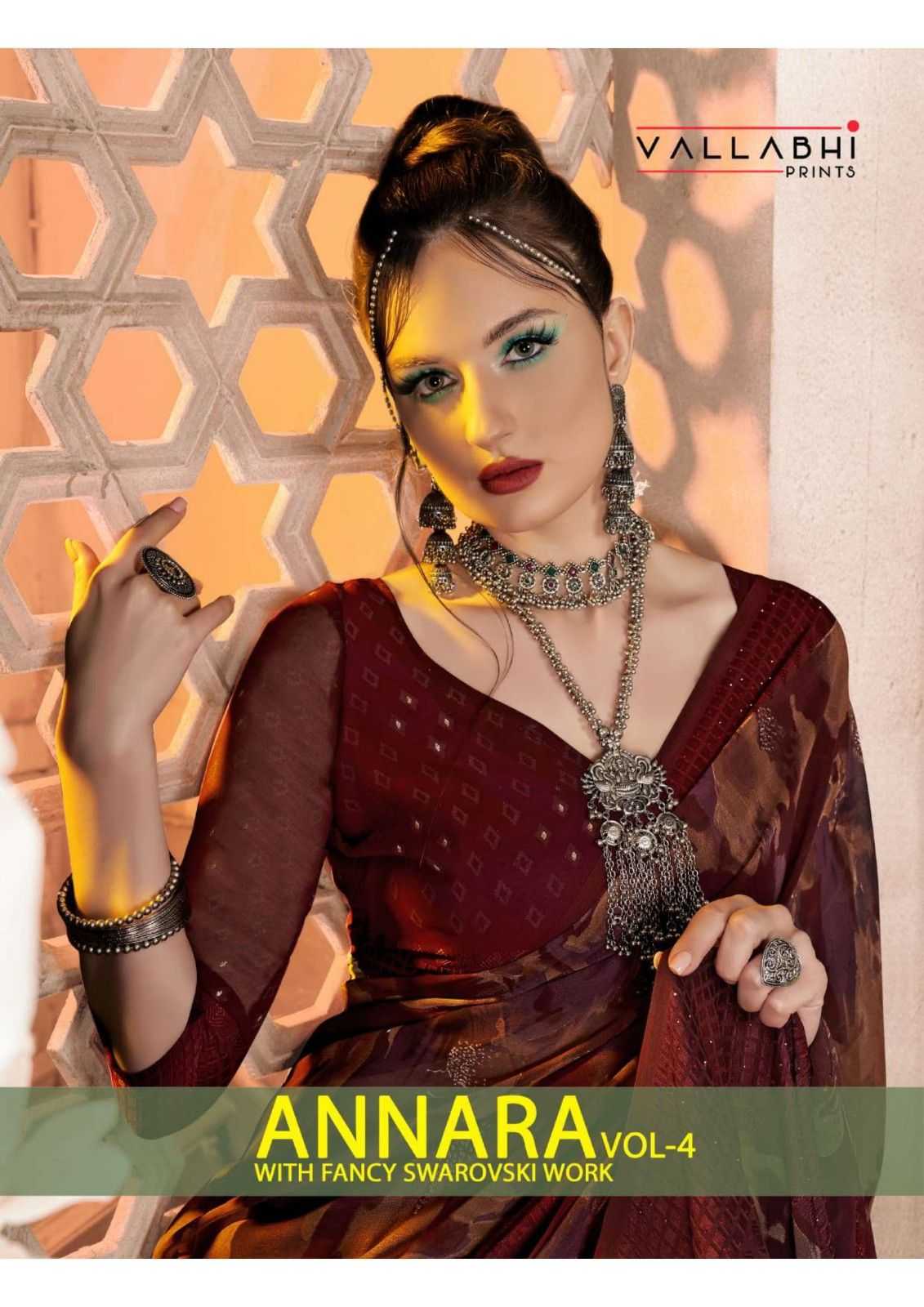 vallabhi prints annara vol 4 georgette classic look saree with blouse