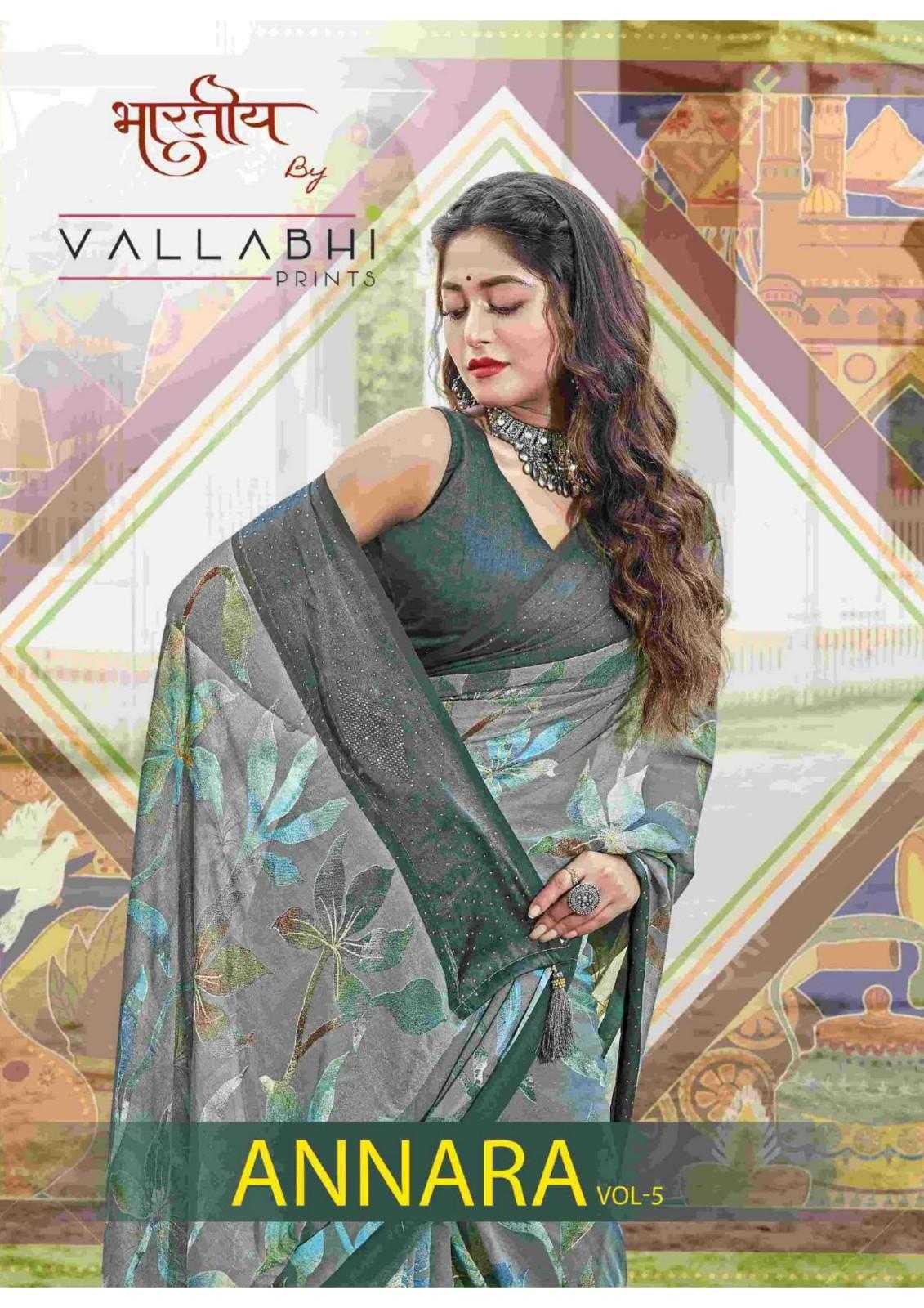 vallabhi prints annara vol 5 georgette colour variety print saree