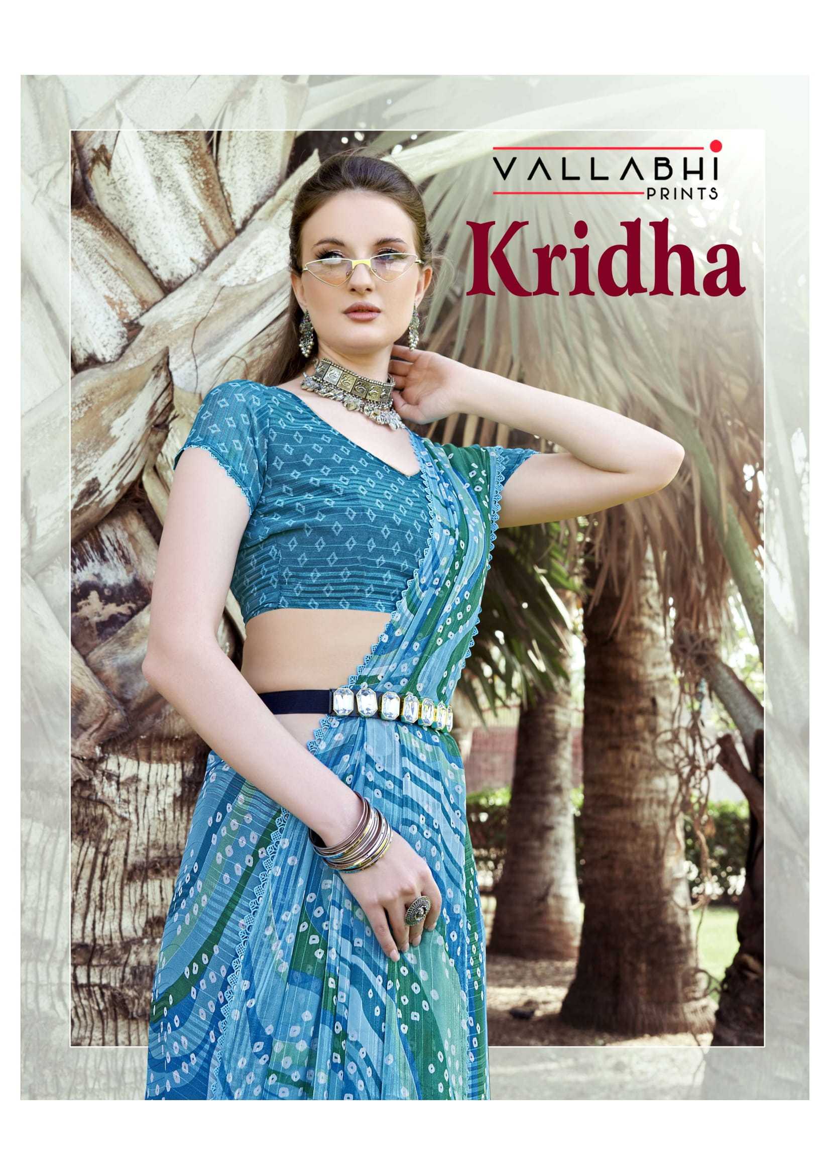 vallabhi prints kridha stylish outfit georgette saree exports 