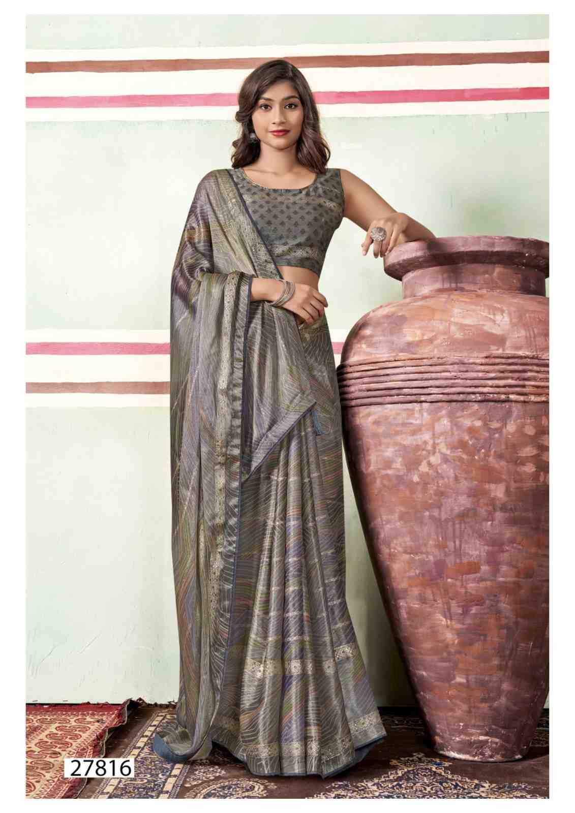 vallabhi prints launch takshita vol 1 27811 to 27816 georgette stylish saree 