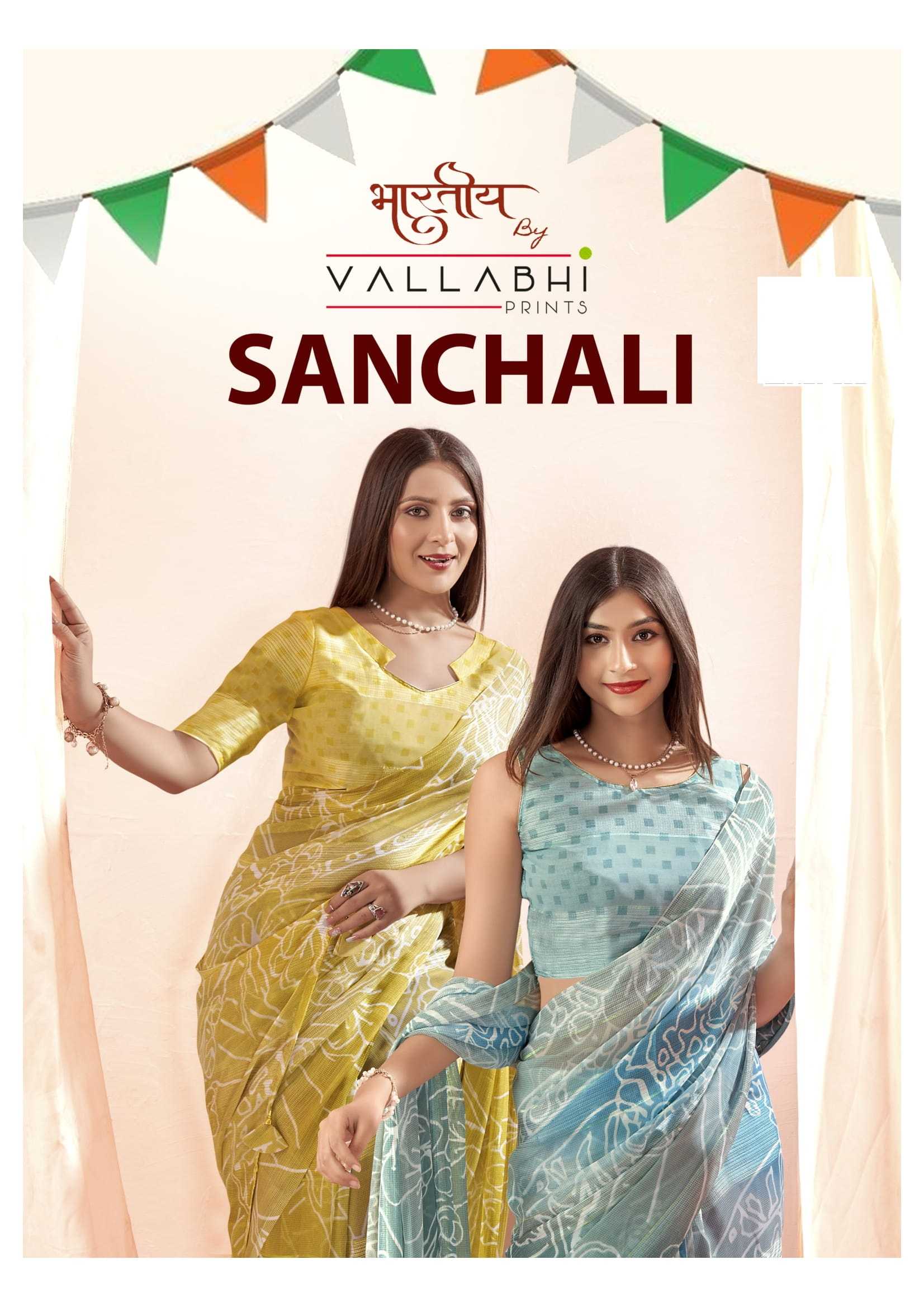 vallabhi prints sanchali georgette regular wear sraree with blouse 