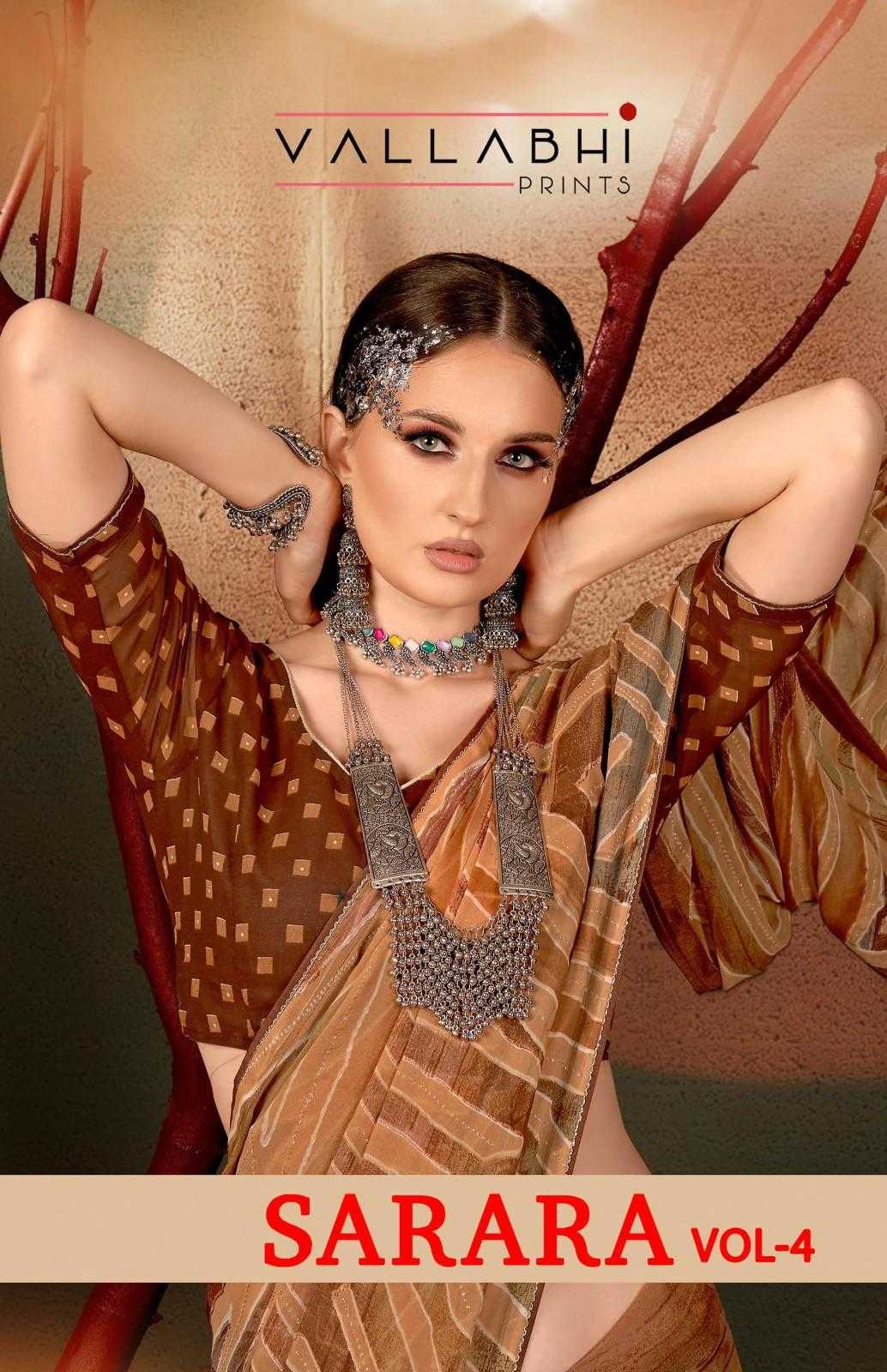 vallabhi prints sarara vol 4 classic design georgette fancy saree collection