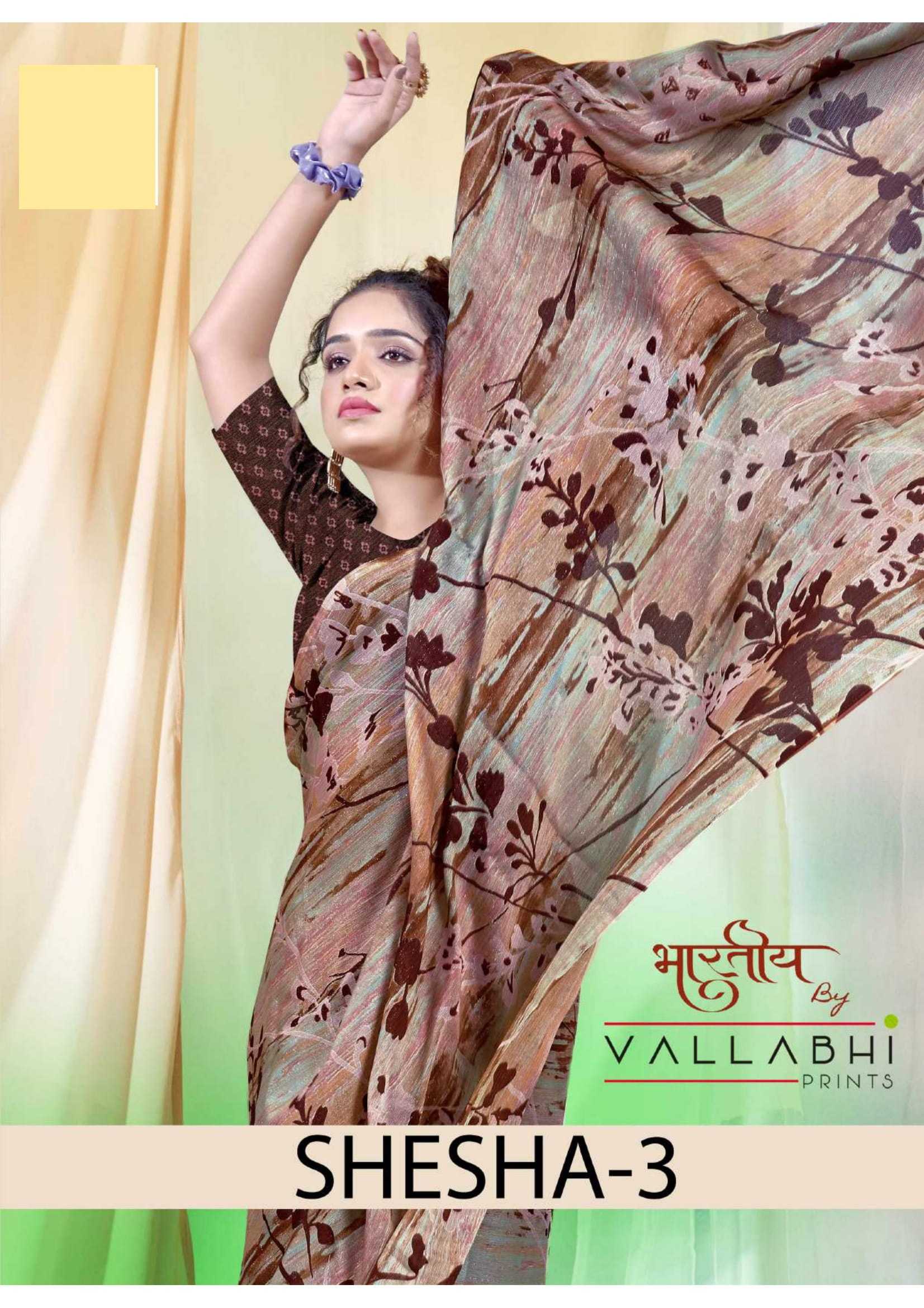 vallabhi prints shesha vol 3 georgette super hit design saree with blouse