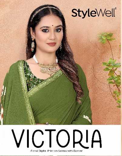 victoria by stylewell new trendy outfit digital print saree exports