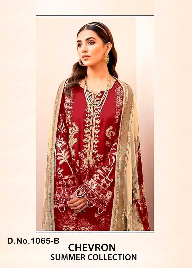 aasha designer chevron cotton embroidery work pakistani salwar suit 