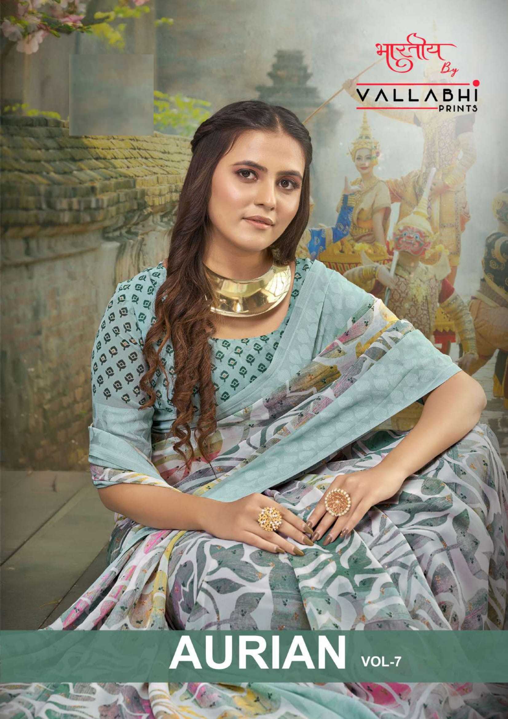 aurian vol 7 by vallabhi casual wear printed women saree 