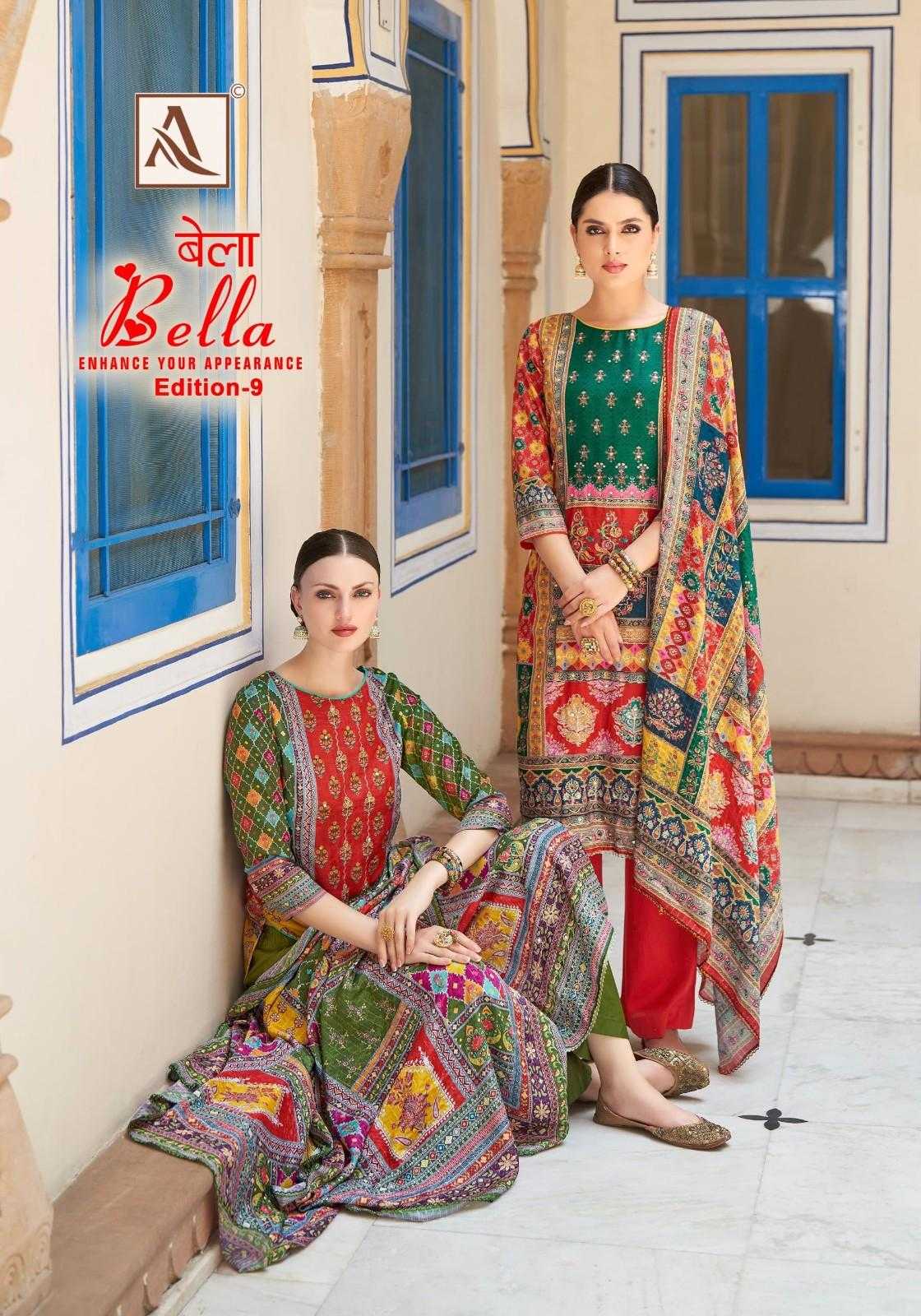 bella vol 9 by alok muslin modern pakistani dress material 