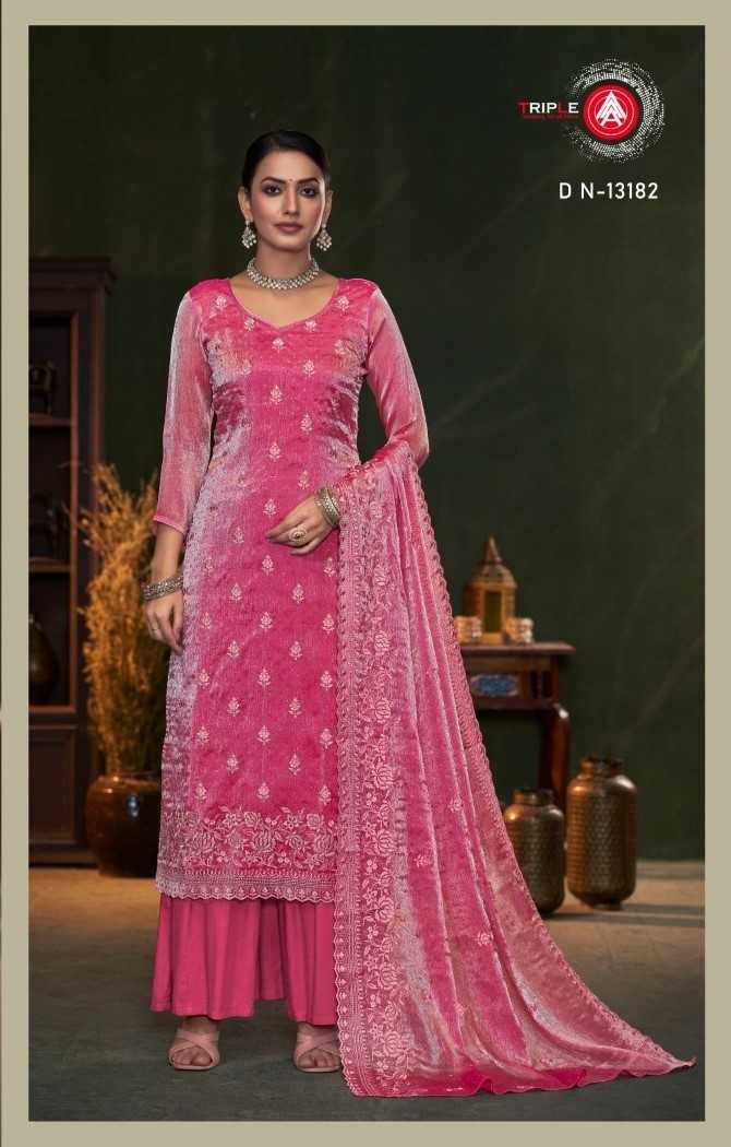 resa by triple a jarkan work berberry silk ladies suits collection