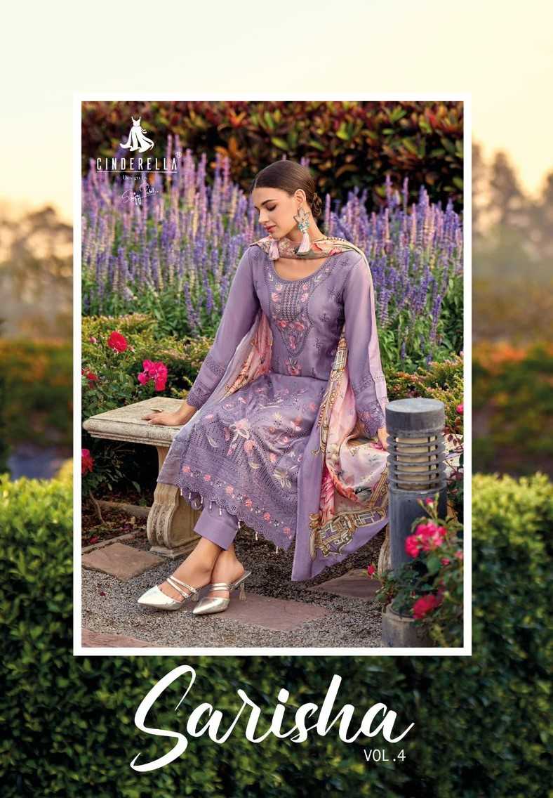 cinderella sarisha vol 4 muslin party wear unstitch suits for women