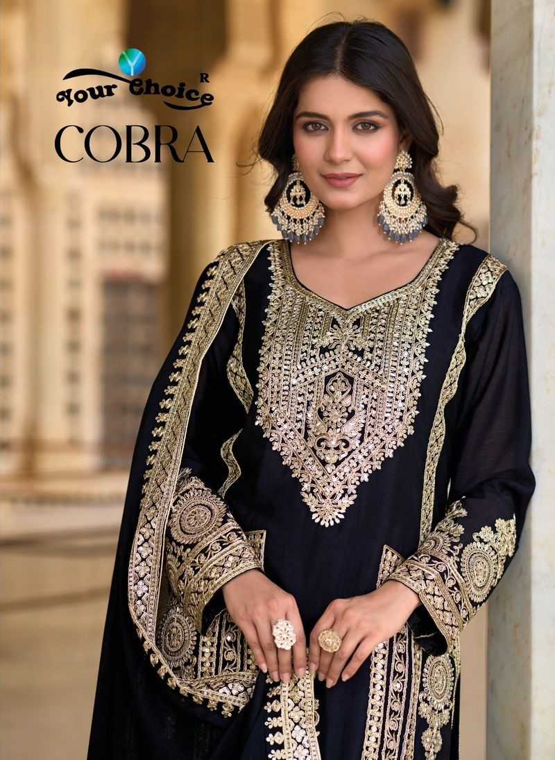 cobra by your choice chinon readymade original pakistani 3pcs dress