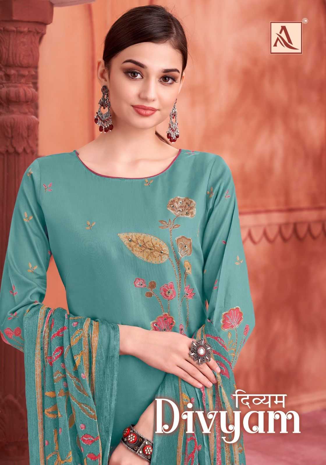 divyam by alok suits hand khatali work 3pcs salwar suits 