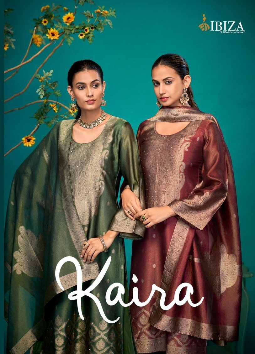 ibiza kaira banglory silk attractive look dress material 