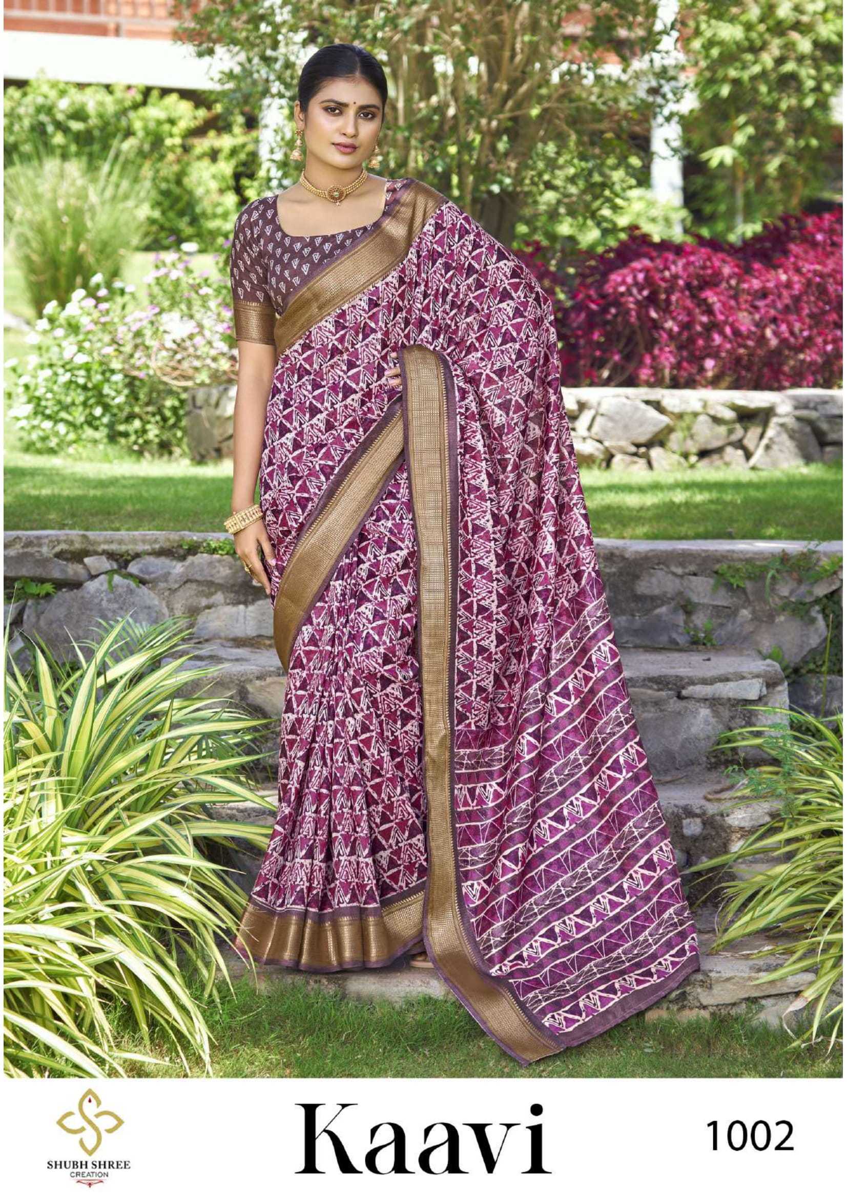 kaavi by shubh shree creation dola silk fancy comfy wear saree 