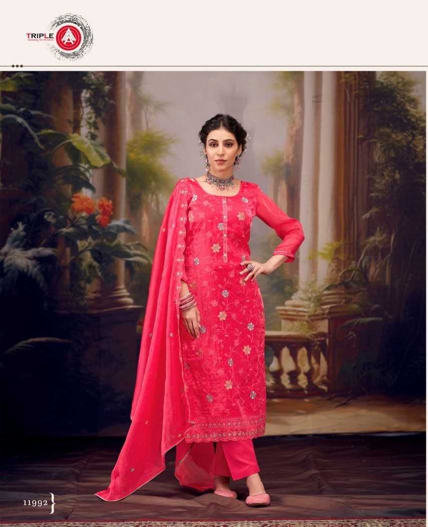 kalgi by triple a different colour berberry silk suits collection