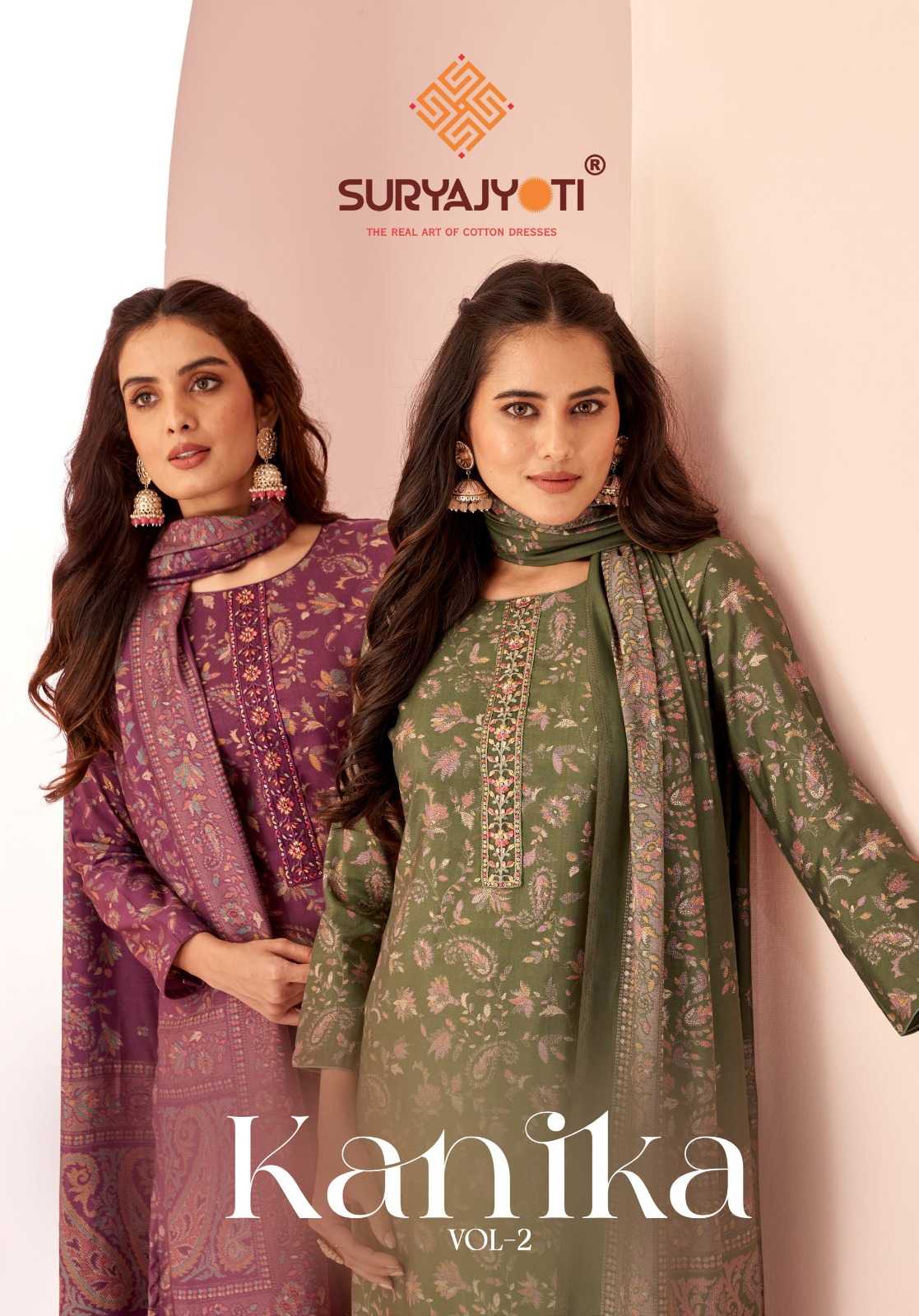 kanika vol 2 by suryajyoti daman embroidery modal print suits online