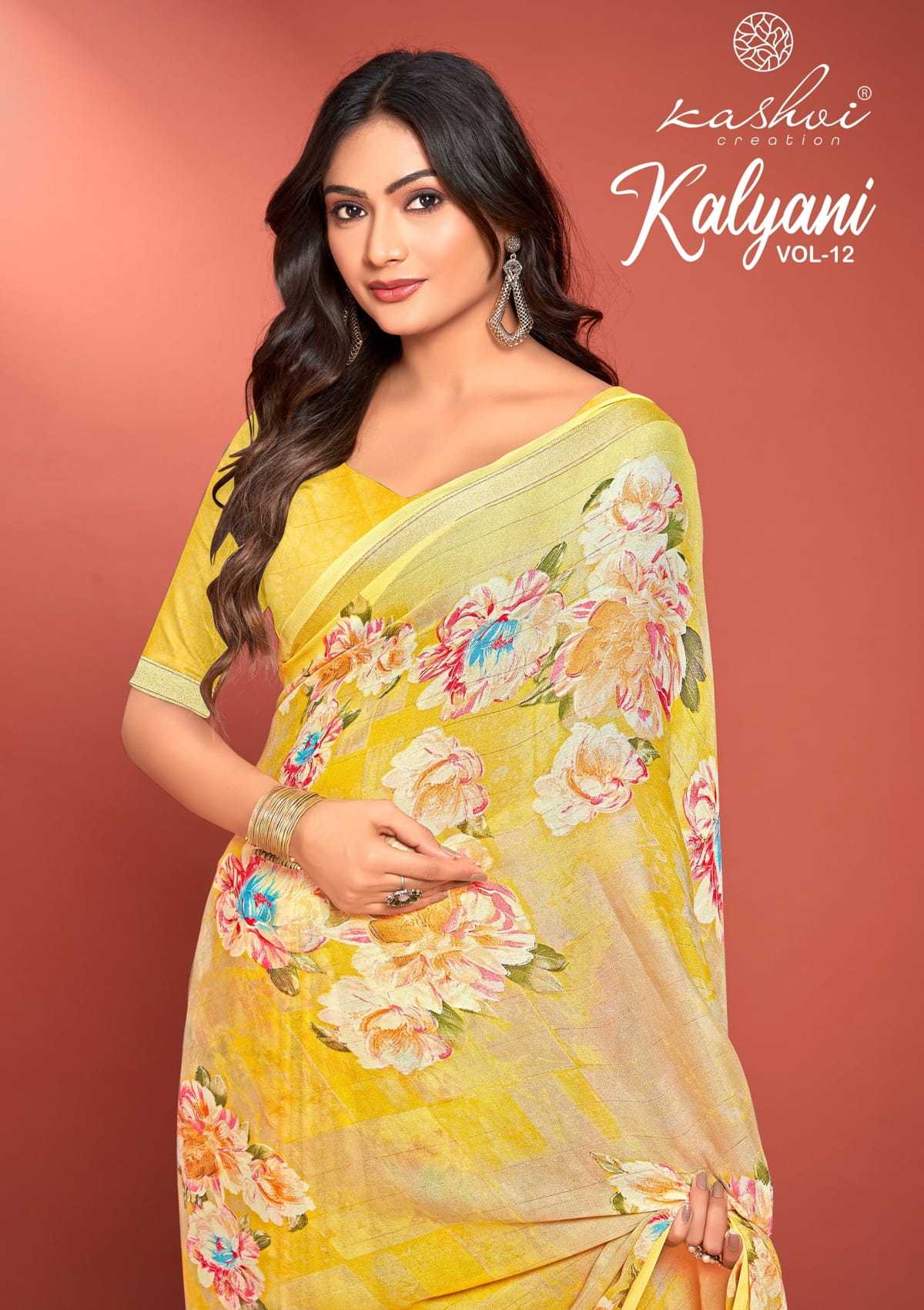 kashvi creation kalyani vol 12 viscose good saree online supplier 