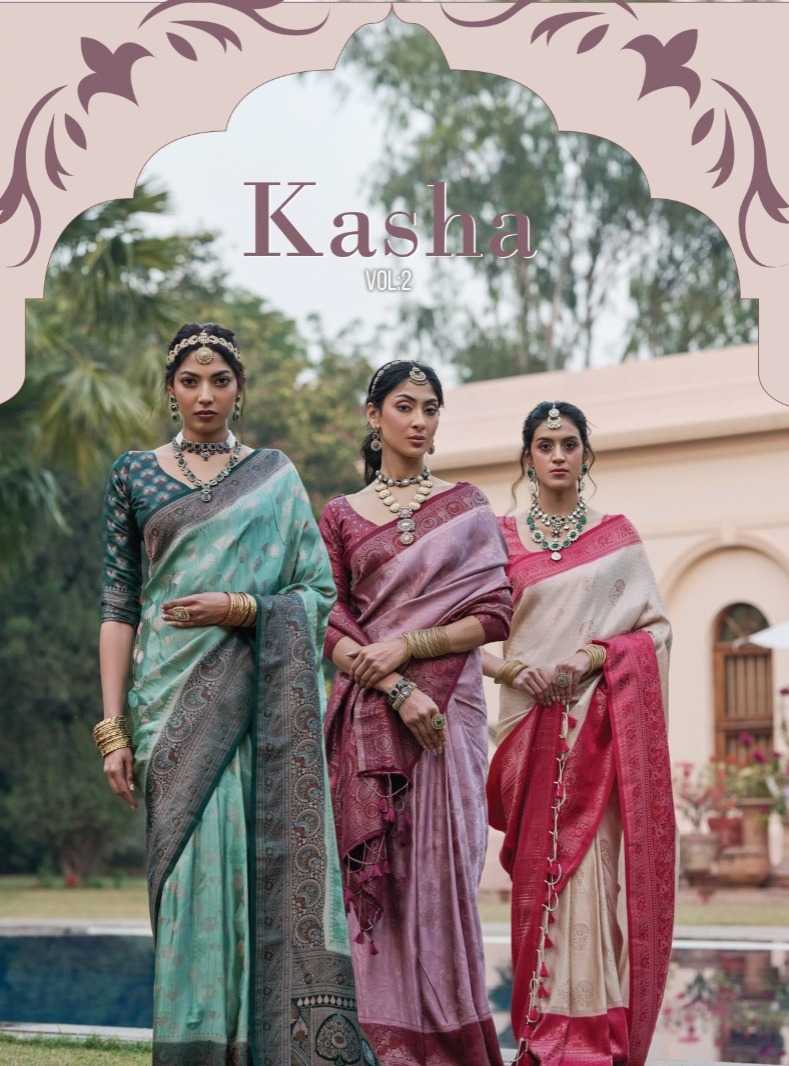 kira kasha vol 2 mushroom satin function wear trendy saree collection