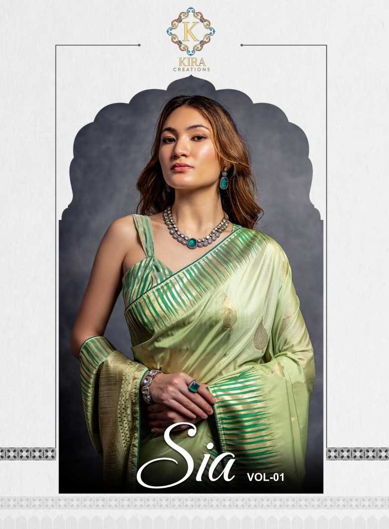 kira sia silk attractive design soft silk saree for women