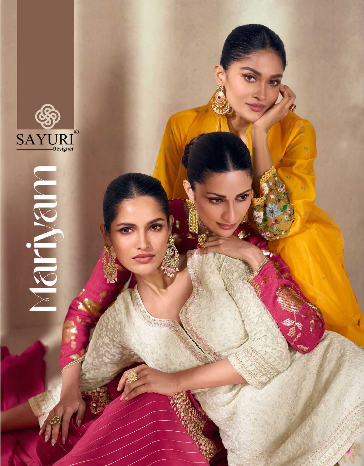 mariyam by sayuri designer exclusive silk fully stitch party wear suits for women