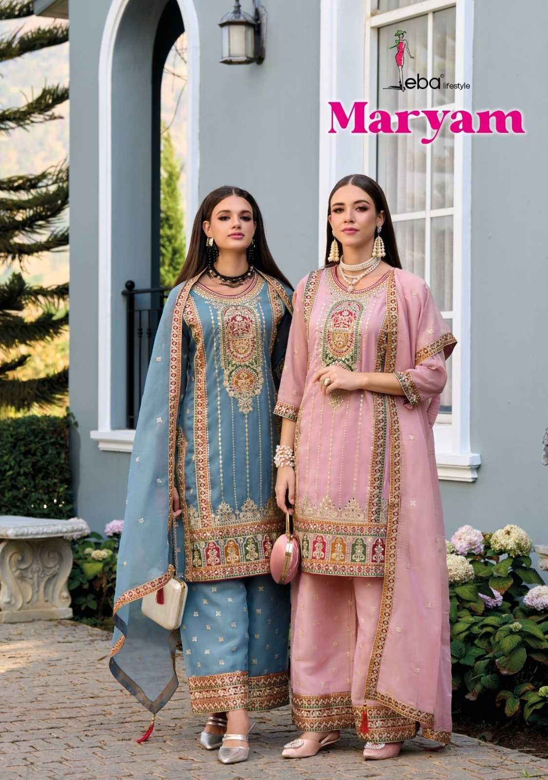 maryam by eba lifestyle traditional wear full stitch simar pakistani 3pcs dress