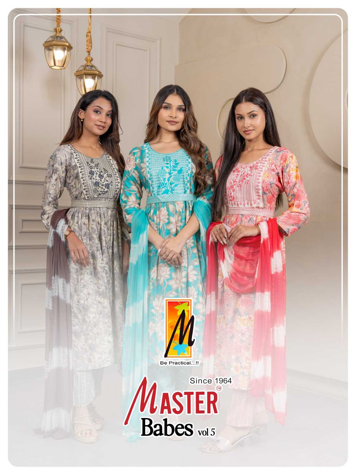 master babes vol 5 full stitch capsule print belt style casual salwar suit 