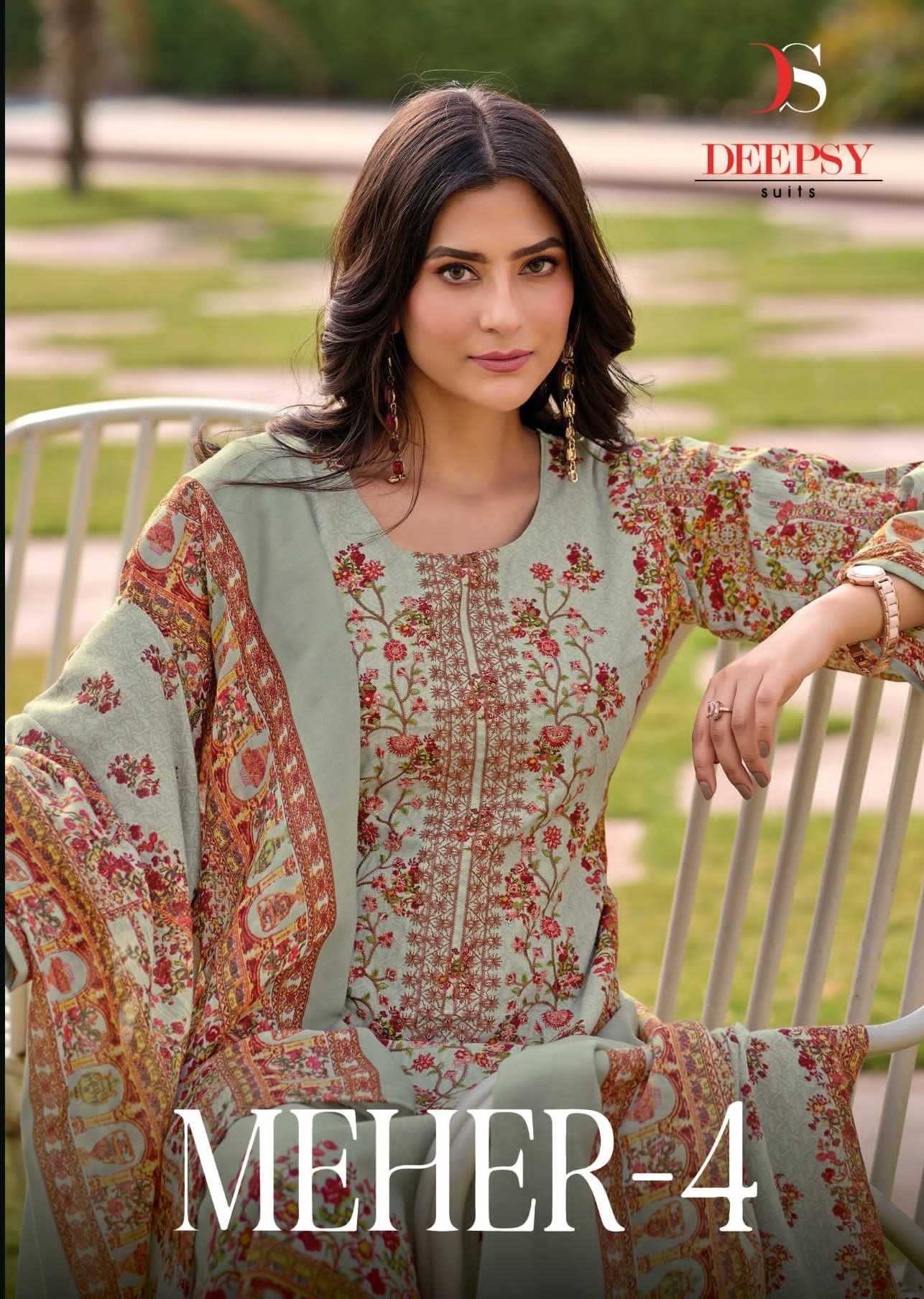 meher vol 4 by deepsy suits digital printed cotton ladies suits