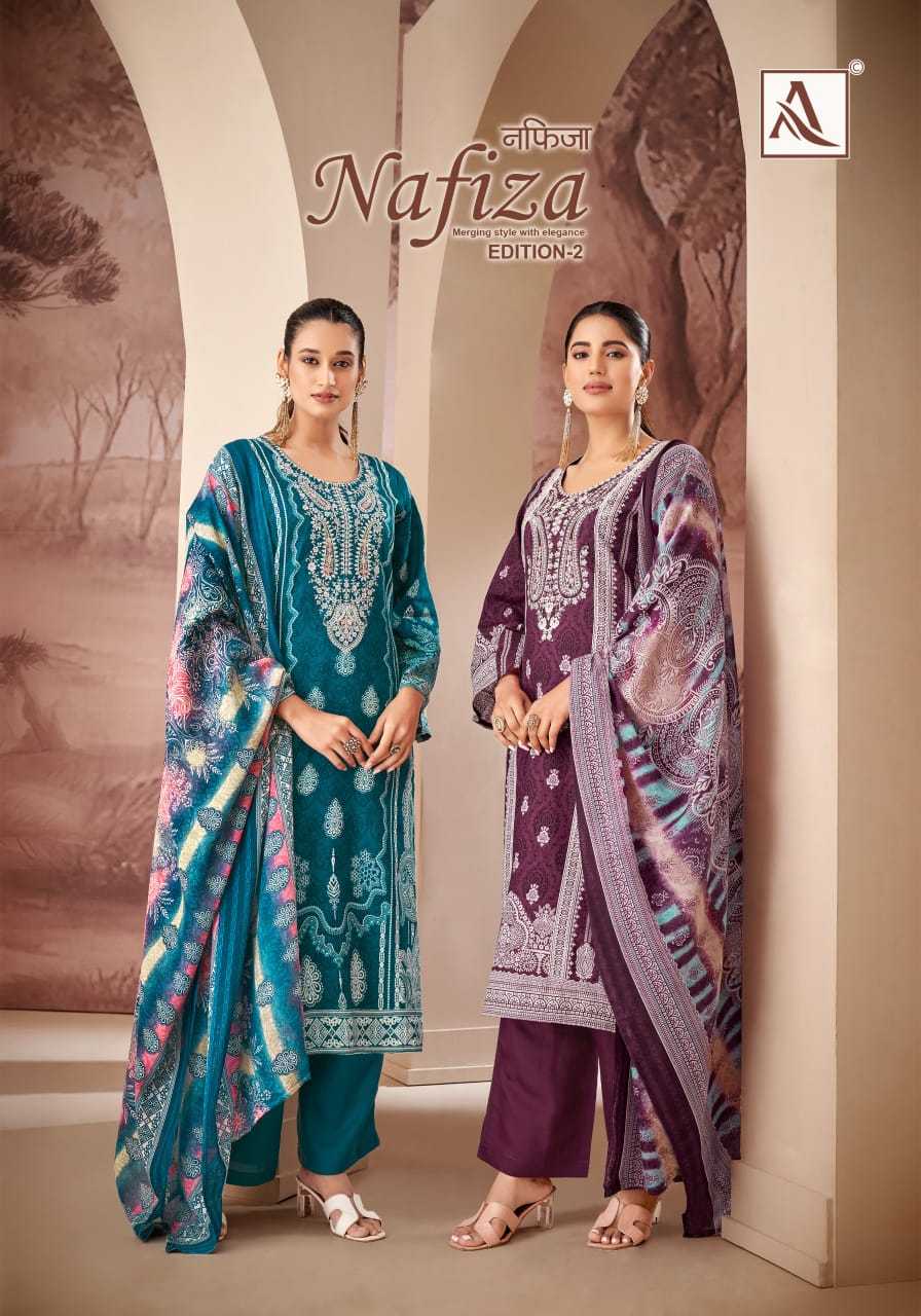 nafiza vol 2 by alok cotton pakistani printed ladies suits collection