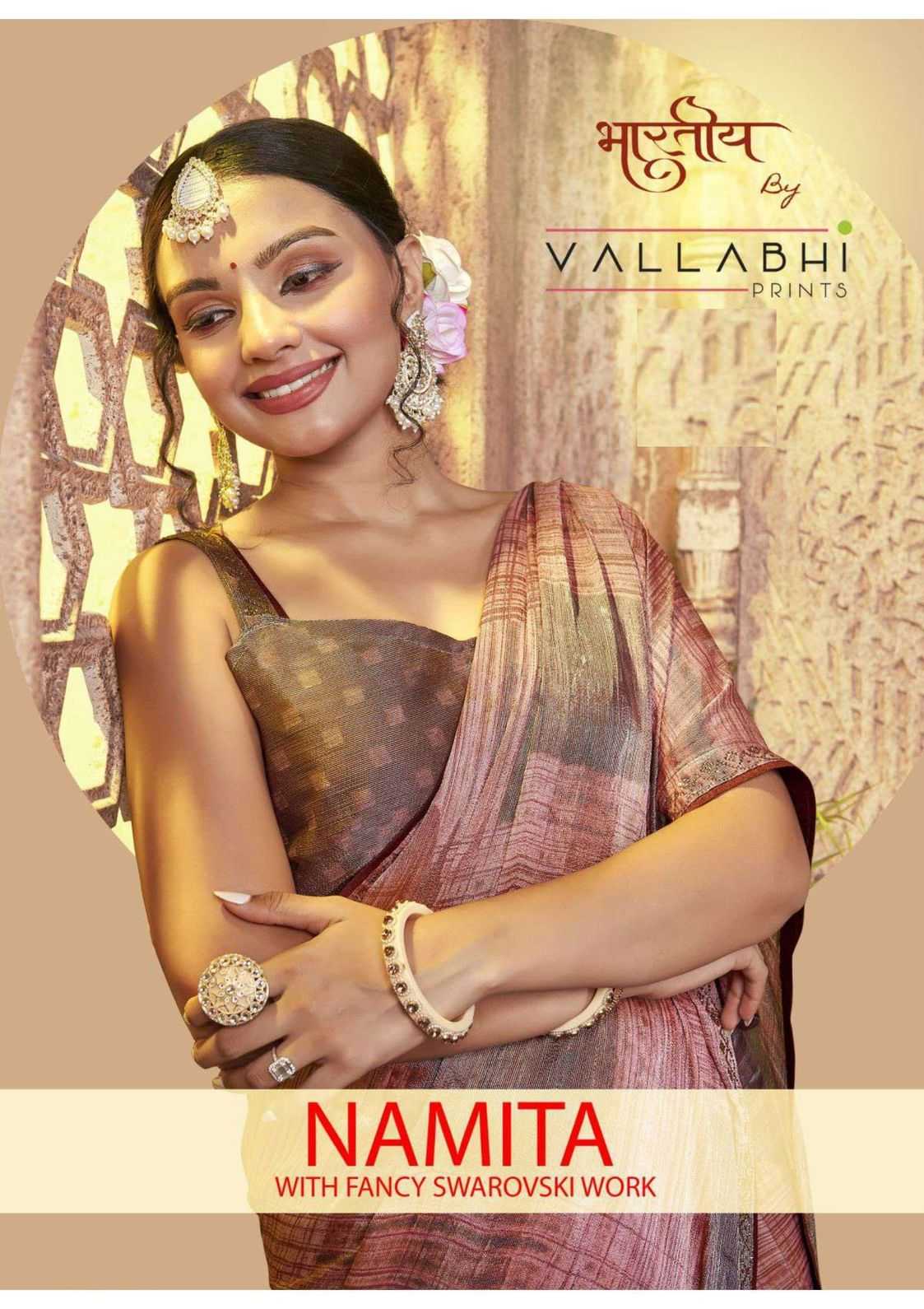 namita by vallabhi prints comfortable trendy brasso saree