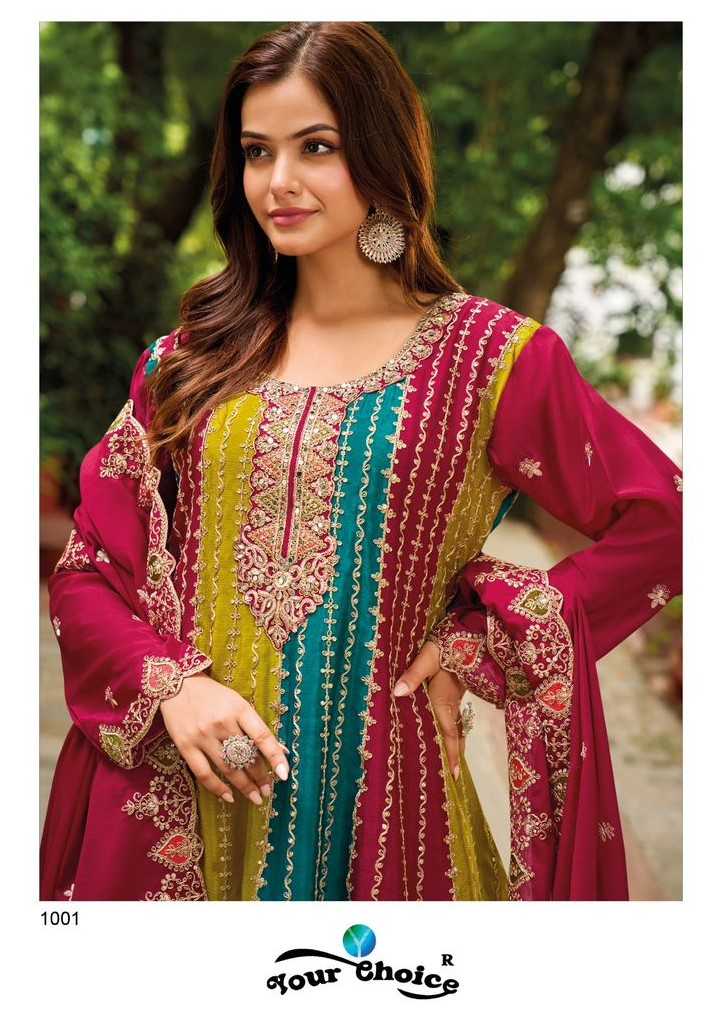 orra vol 4 by your choice chinon colour addition full stitch salwar kameez  