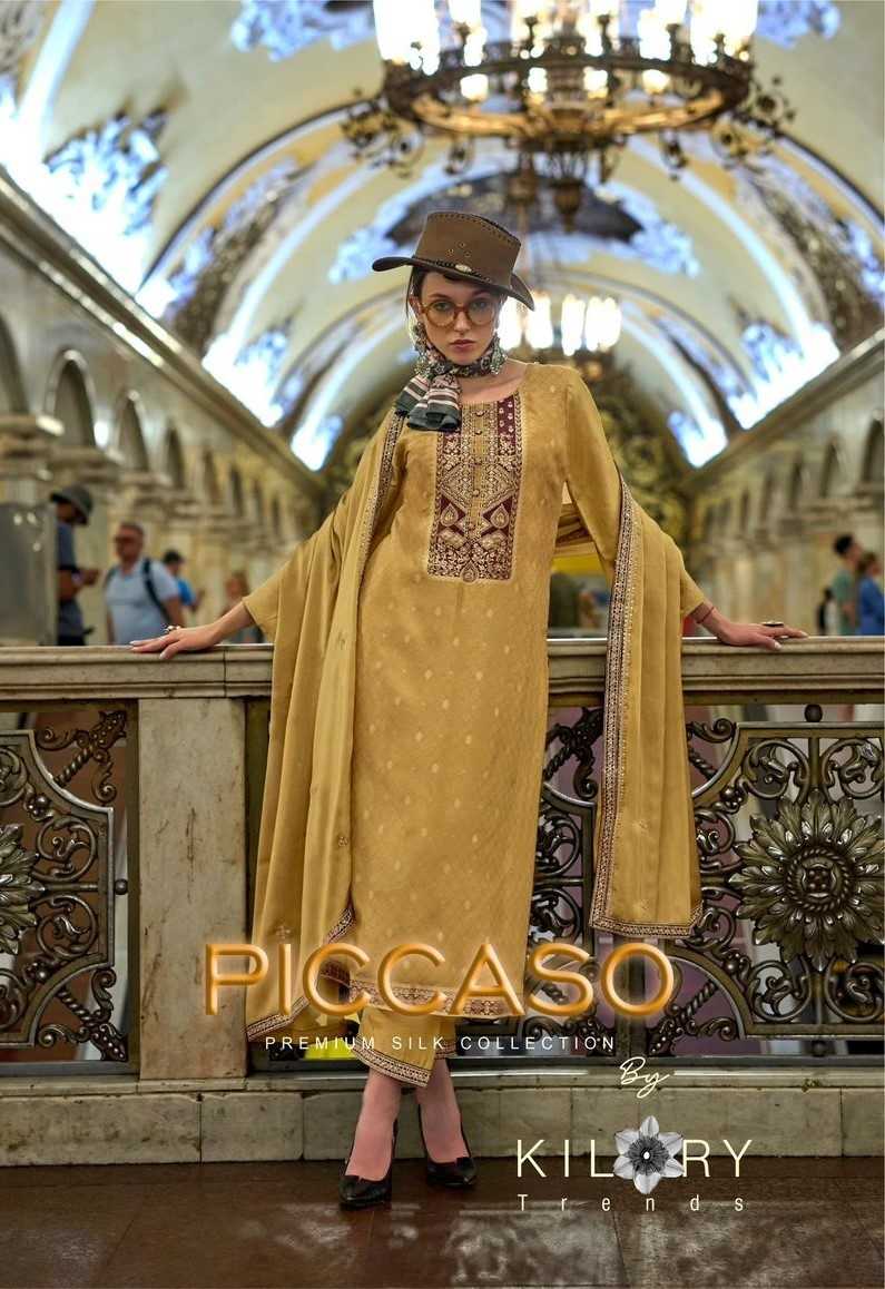 piccaso by kilory trendz woven silk beautiful look unstitch salwar suit  