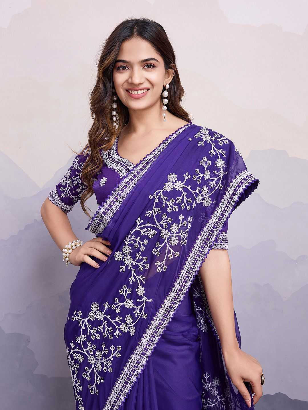 pr anjali unique & attractive organza silk saree for women